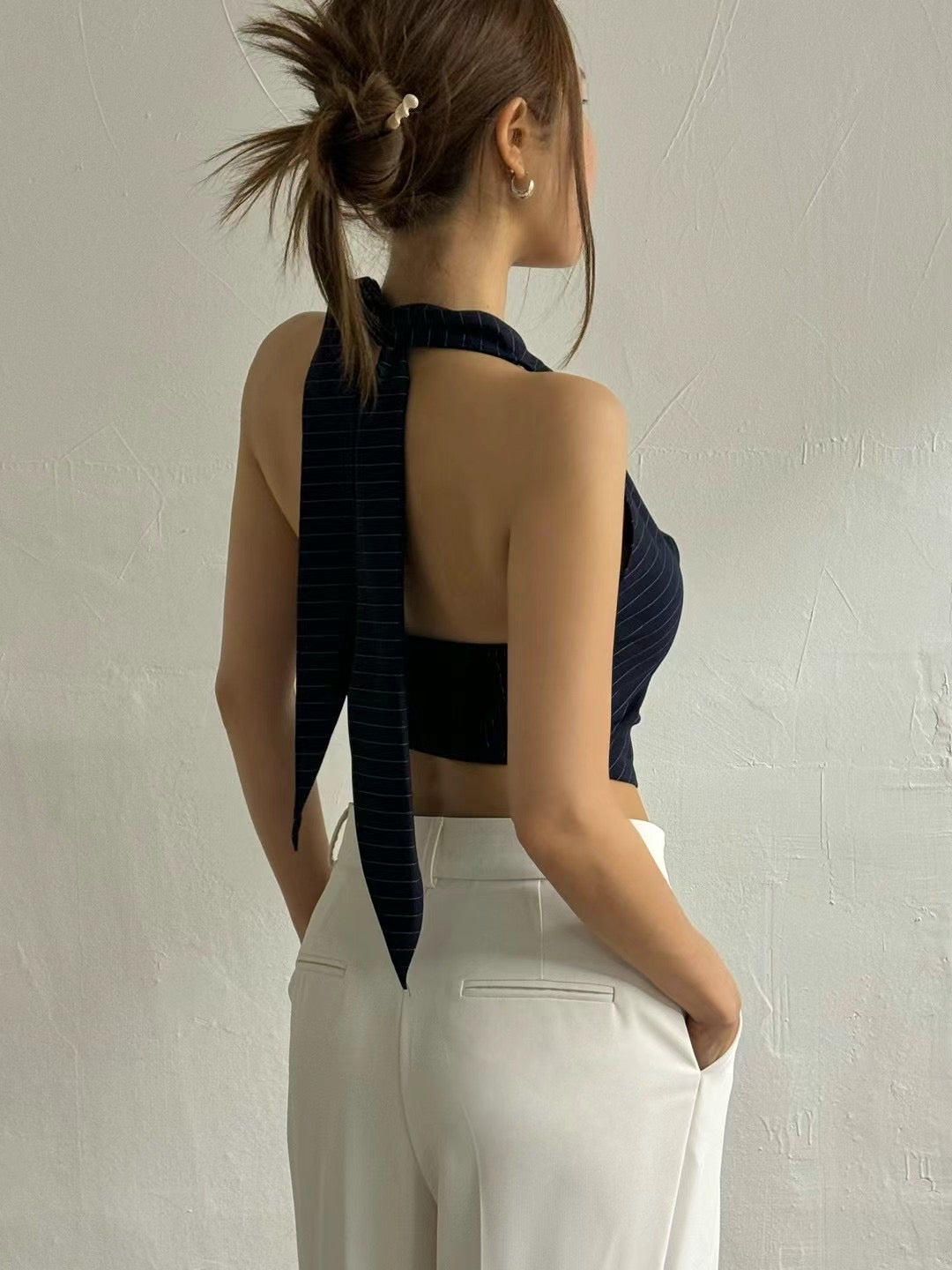 垂領掛頸背心 ( 四色 )