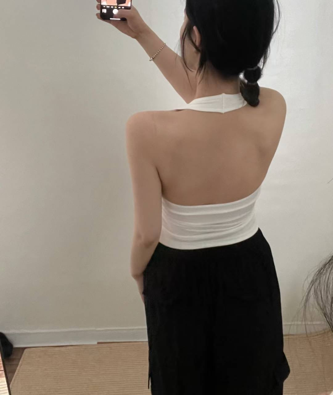 掛頸有PAD背心 ( 黑/白/粉藍 )