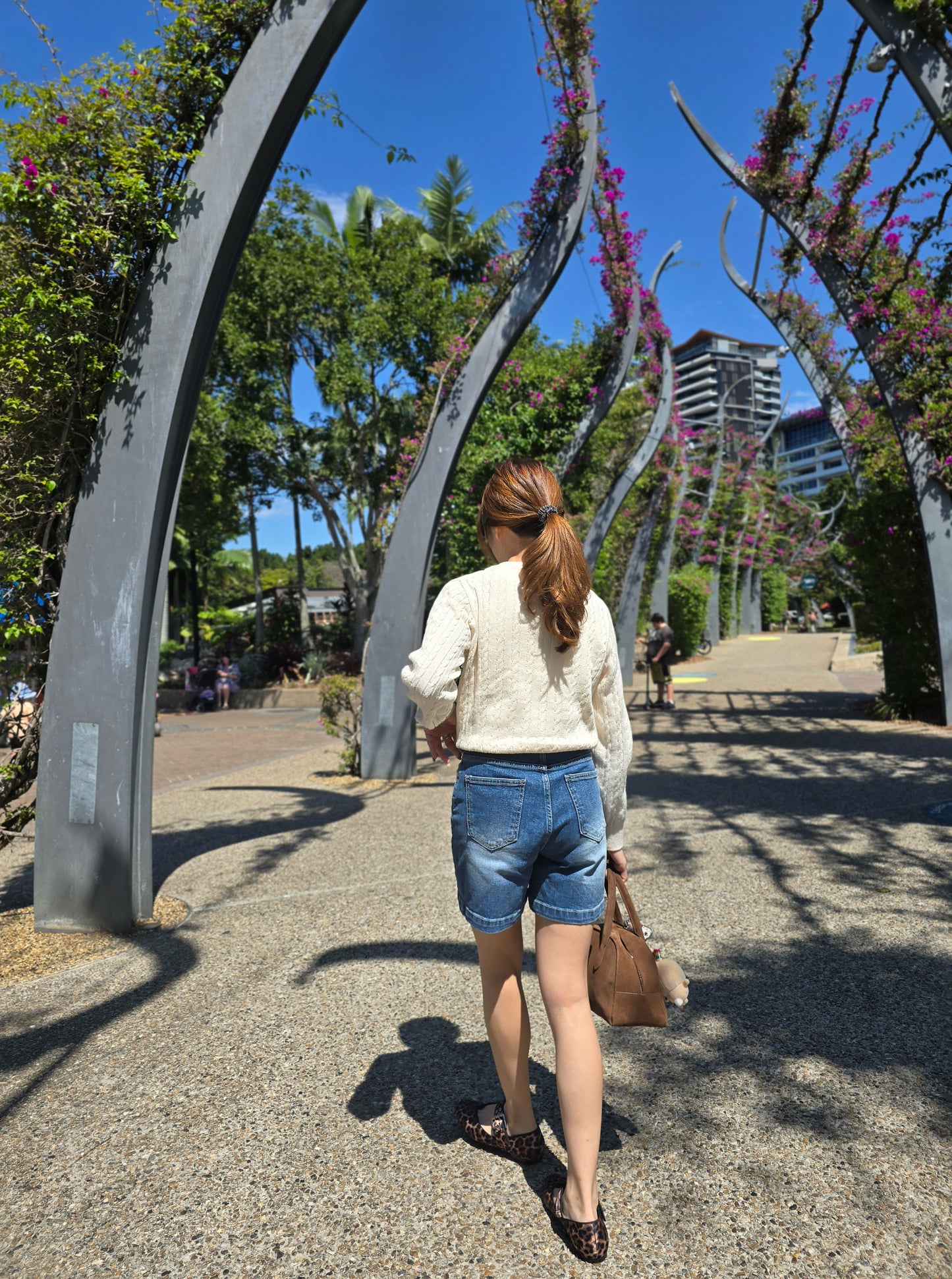 藍色洗水中長短牛 ( S/M/L )