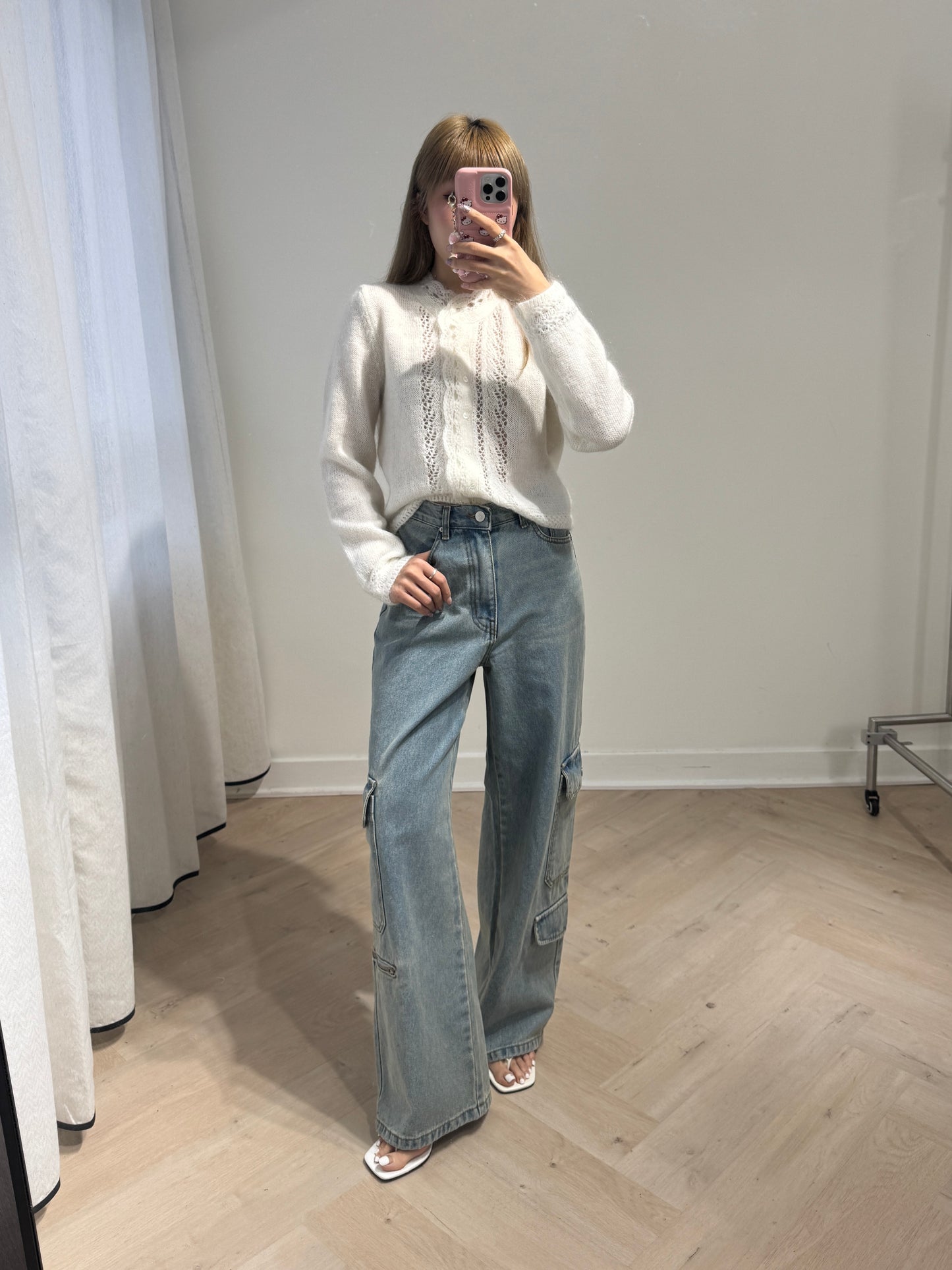 洗水口袋工裝牛仔褲 ( S/M/L )