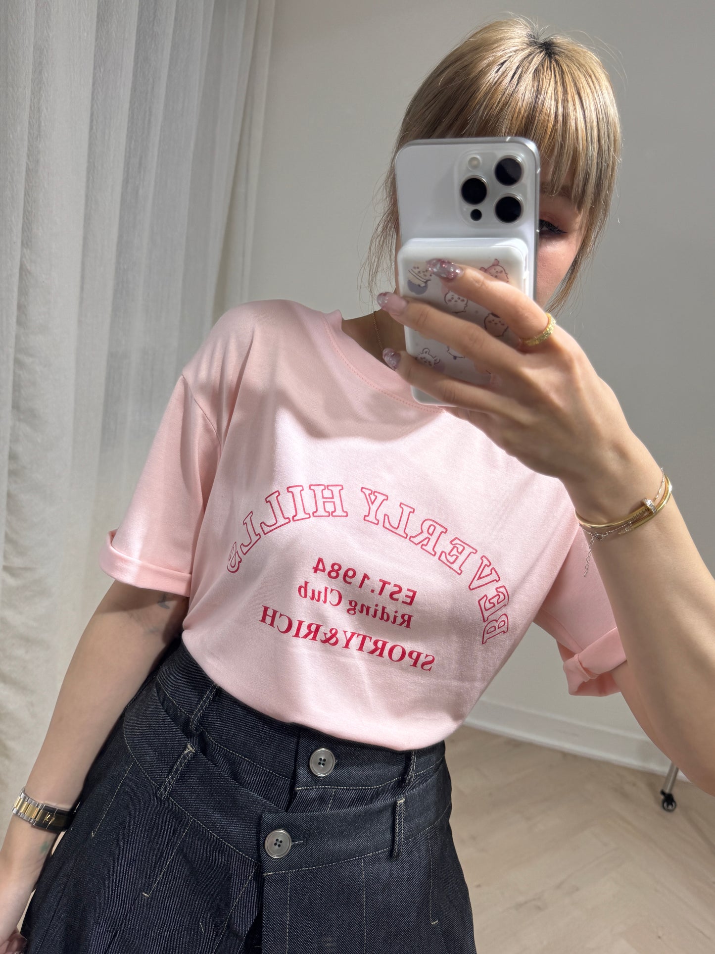 BEVERLY HILLS TEE ( 粉/黃/藍/白 )