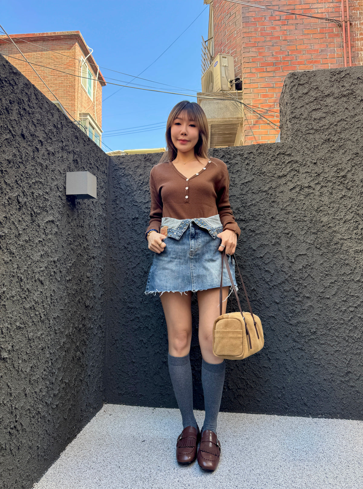蘇蘇有扣LOAFER ( 黑/啡 )