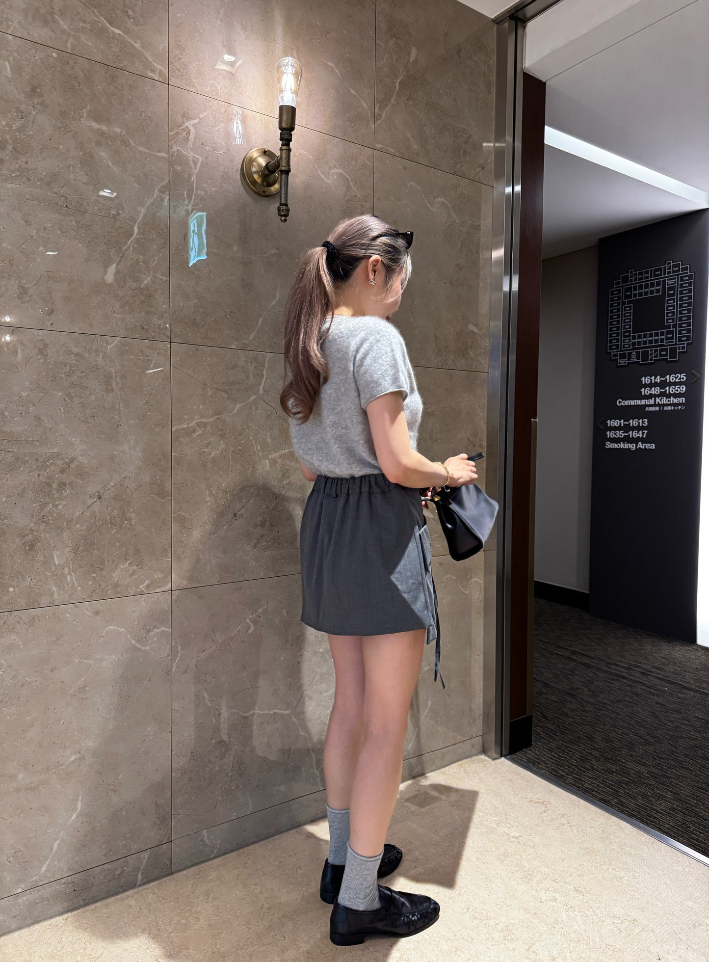 羊毛親膚短袖線上衣 ( 灰/白/粉/黃/藍 )