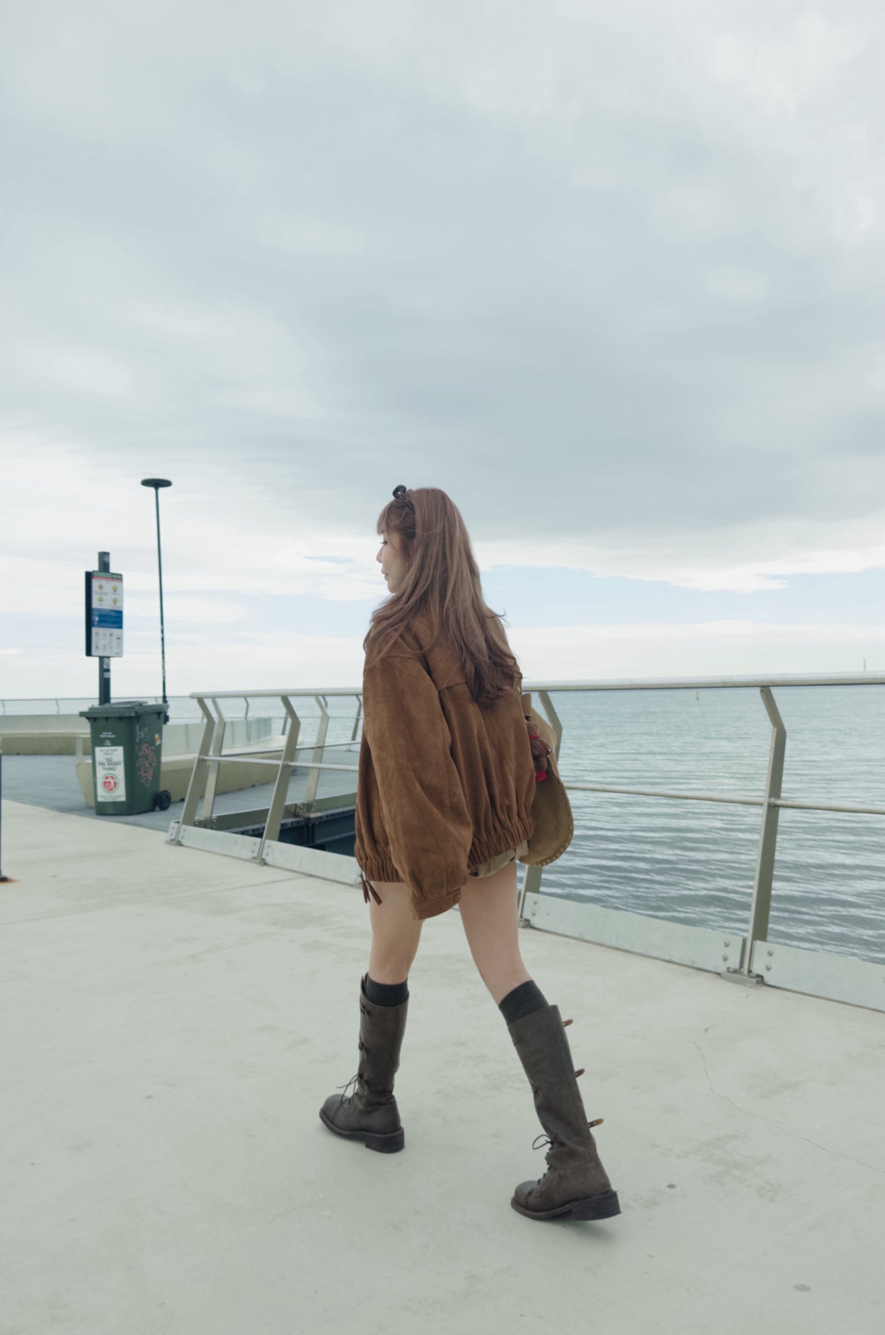 三間幼BELT長BOOT ( 啡/黑 )