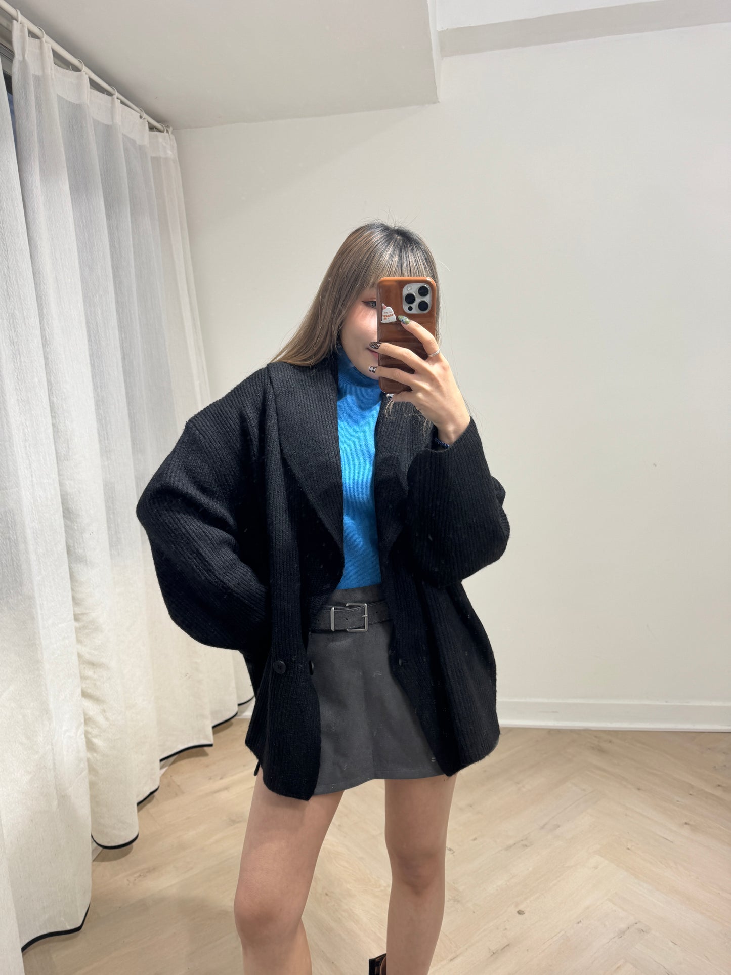 無縫樽領上衣 ( 黑/白/灰/藍 )