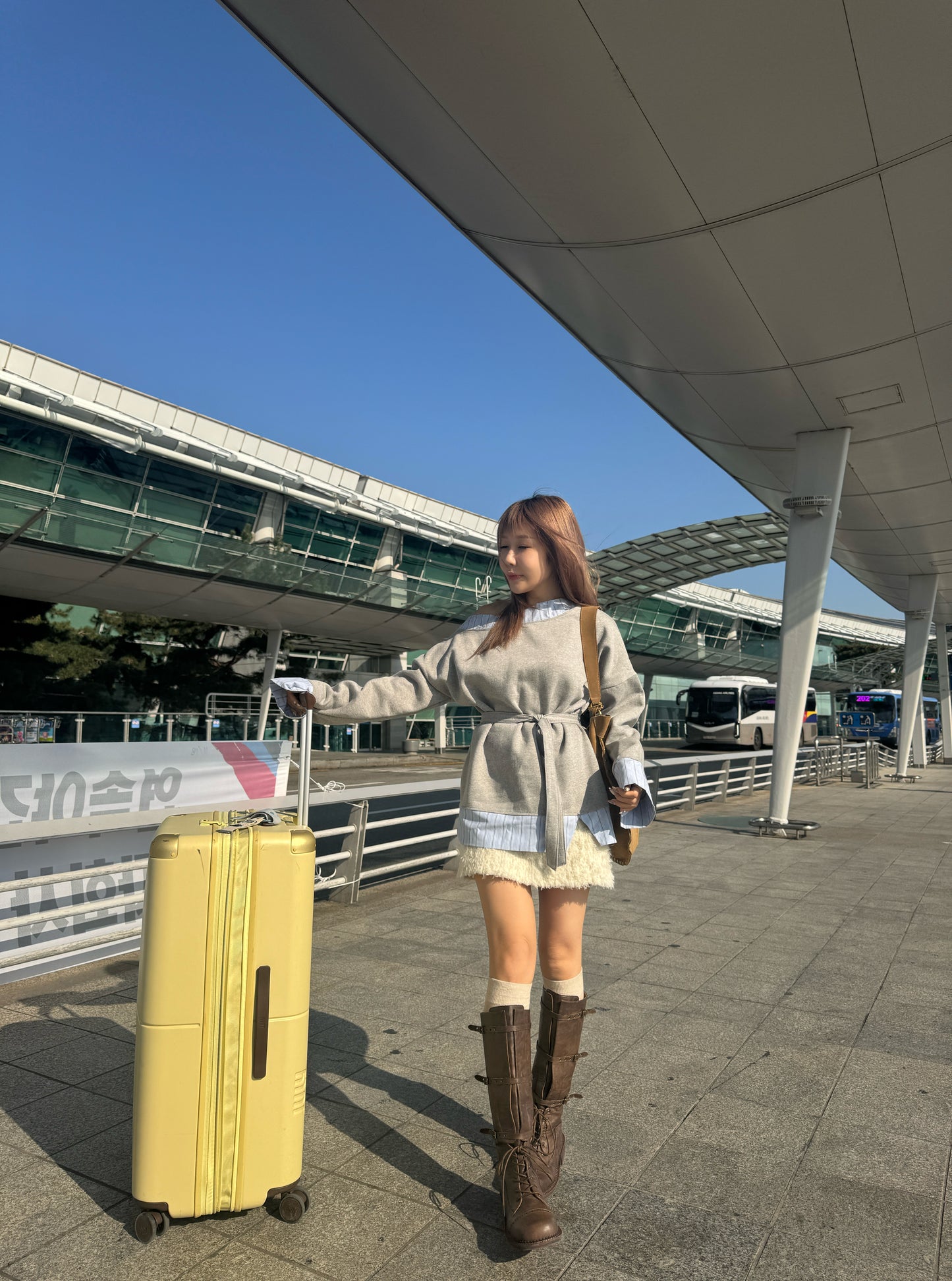 併恤衫邊綁帶衛衣 ( 黑/灰 )