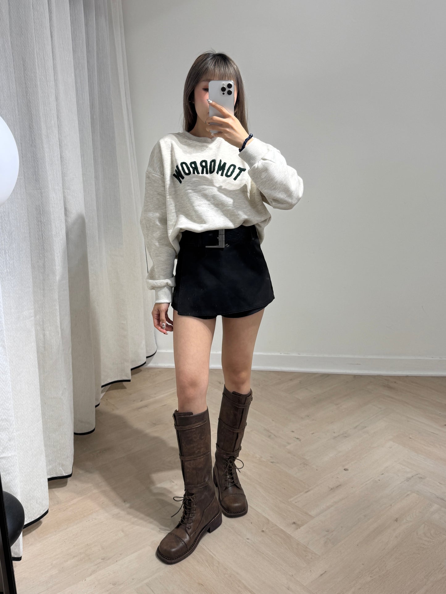 毛線圈TOMORROW衛衣 ( 黑/淺灰/藍 )