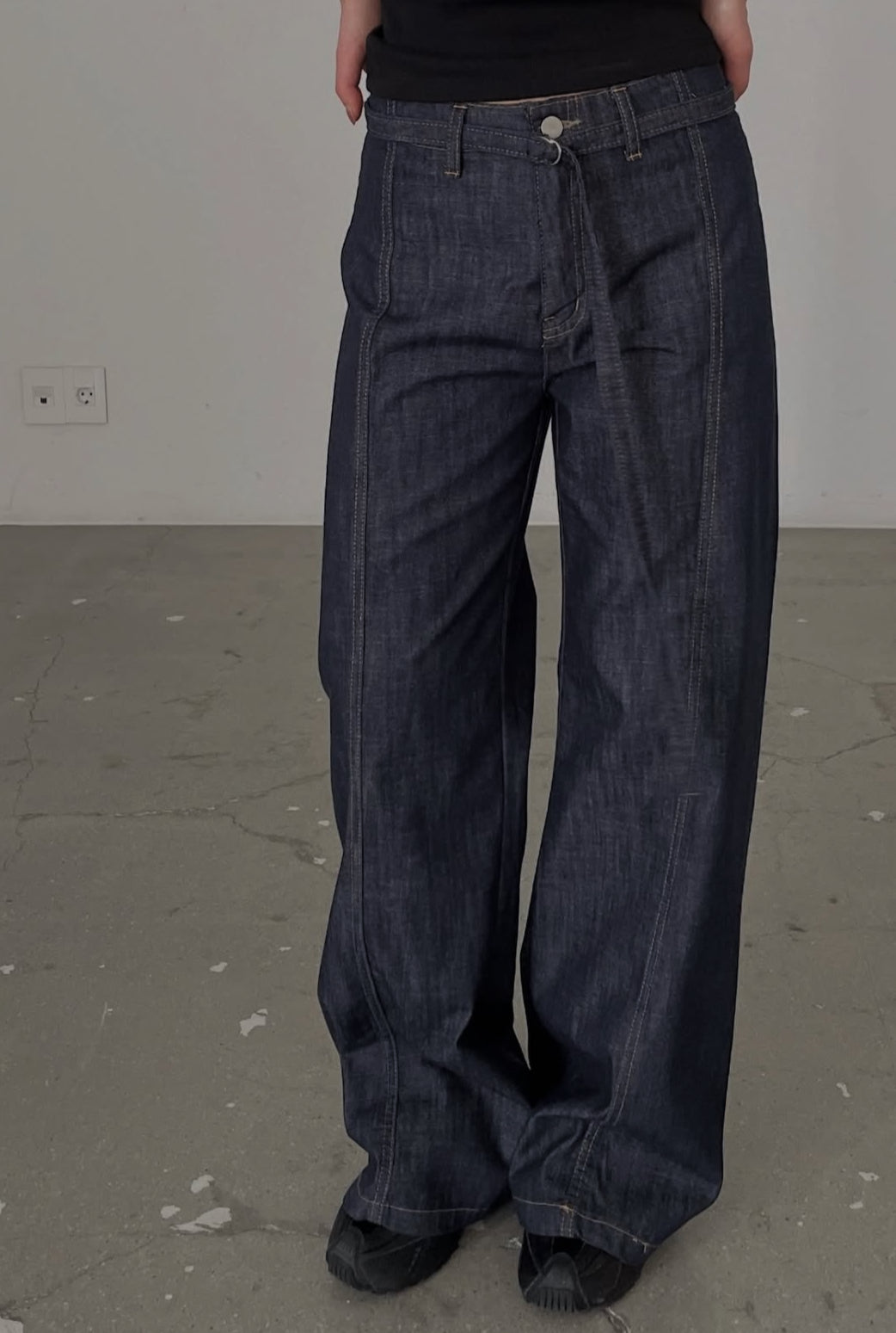 軟薄仿牛仔長褲 ( S/M/L )