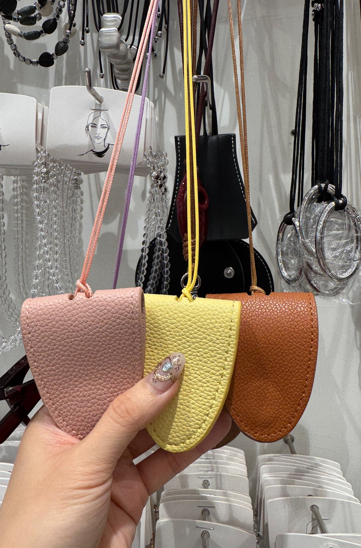 磁石眼鏡套掛飾 ( 粉/黃/紫/啡 )