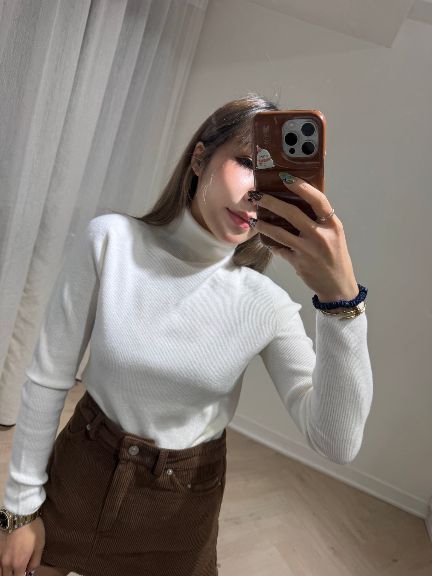 無縫樽領上衣 ( 黑/白/灰/藍 )