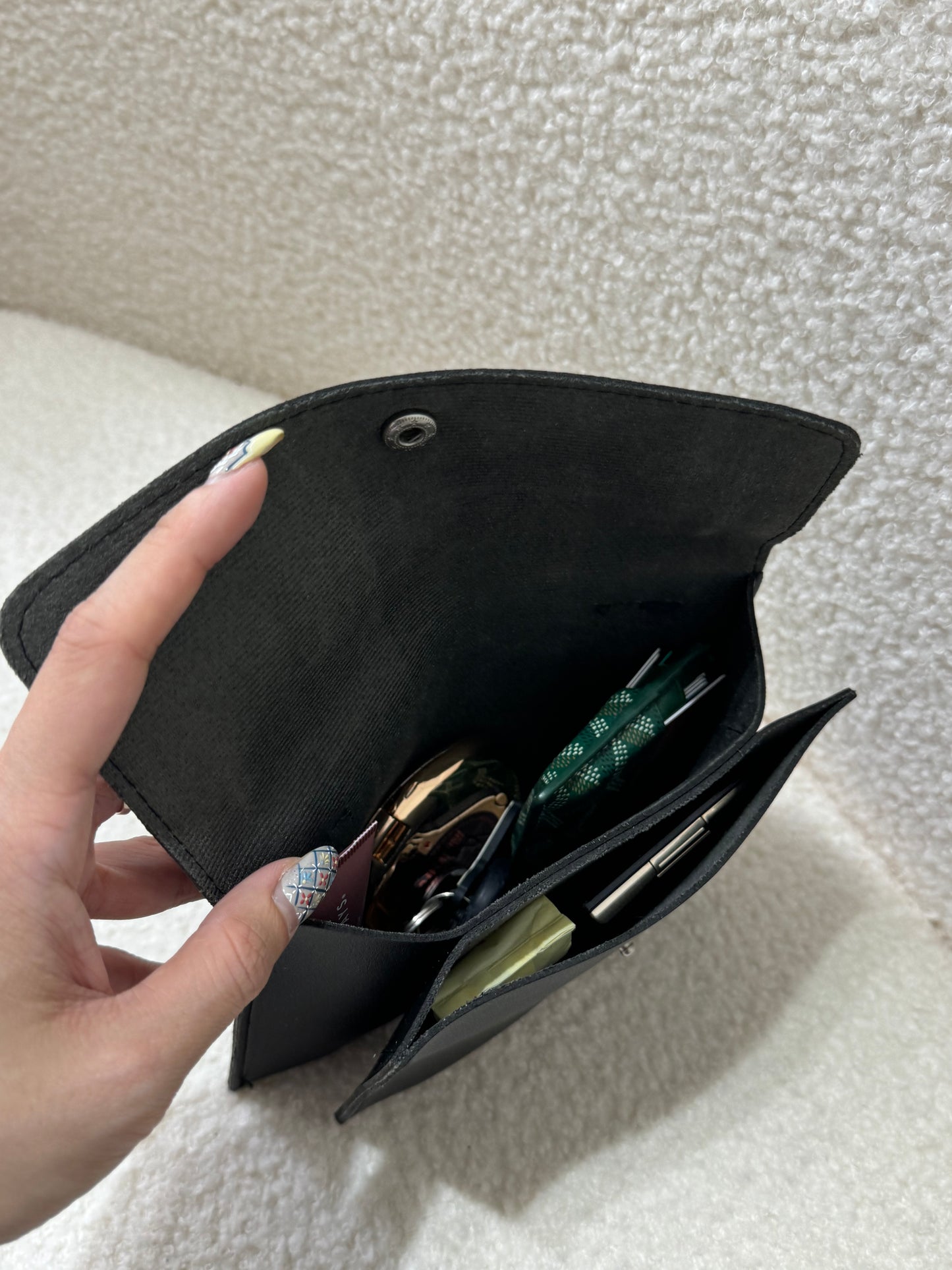 雙層間隔BELT BAG ( 黑/白 )