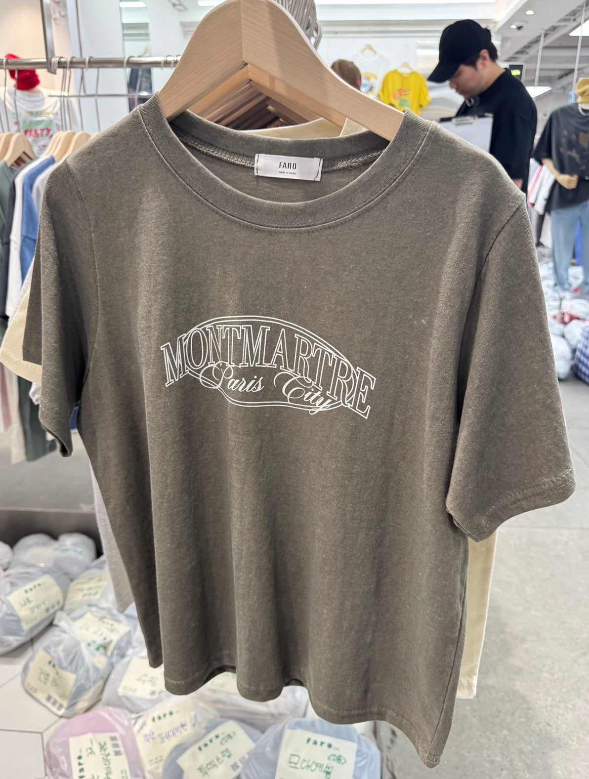 洗水色款PRINT TEE ( 深灰/暗紅/灰綠 )