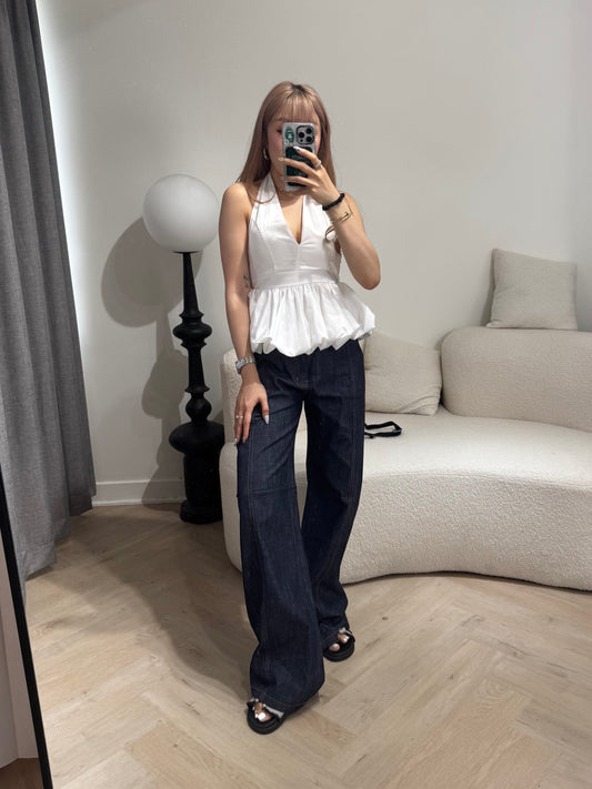 軟薄仿牛仔長褲 ( S/M/L )