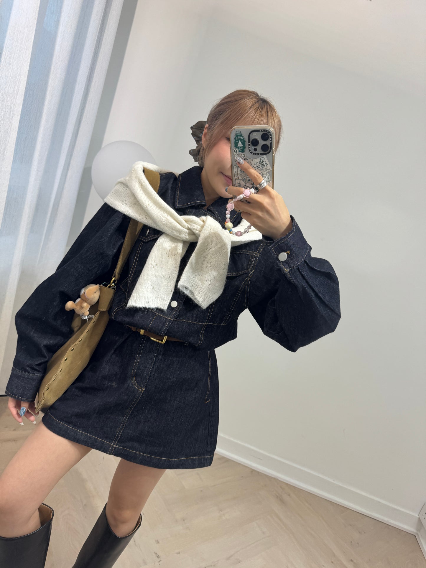 原色牛仔連衣裙 ( S/M )