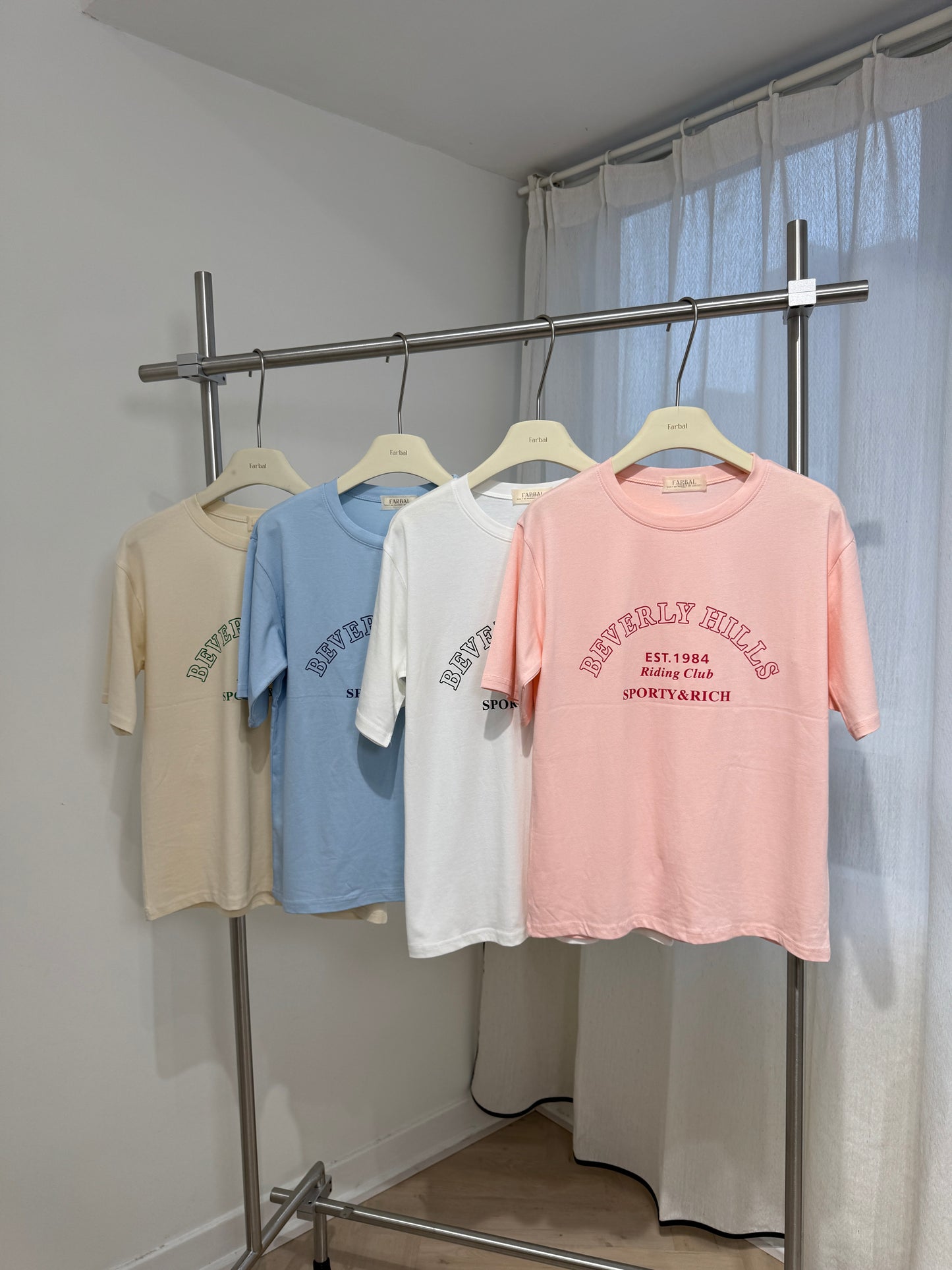 BEVERLY HILLS TEE ( 粉/黃/藍/白 )