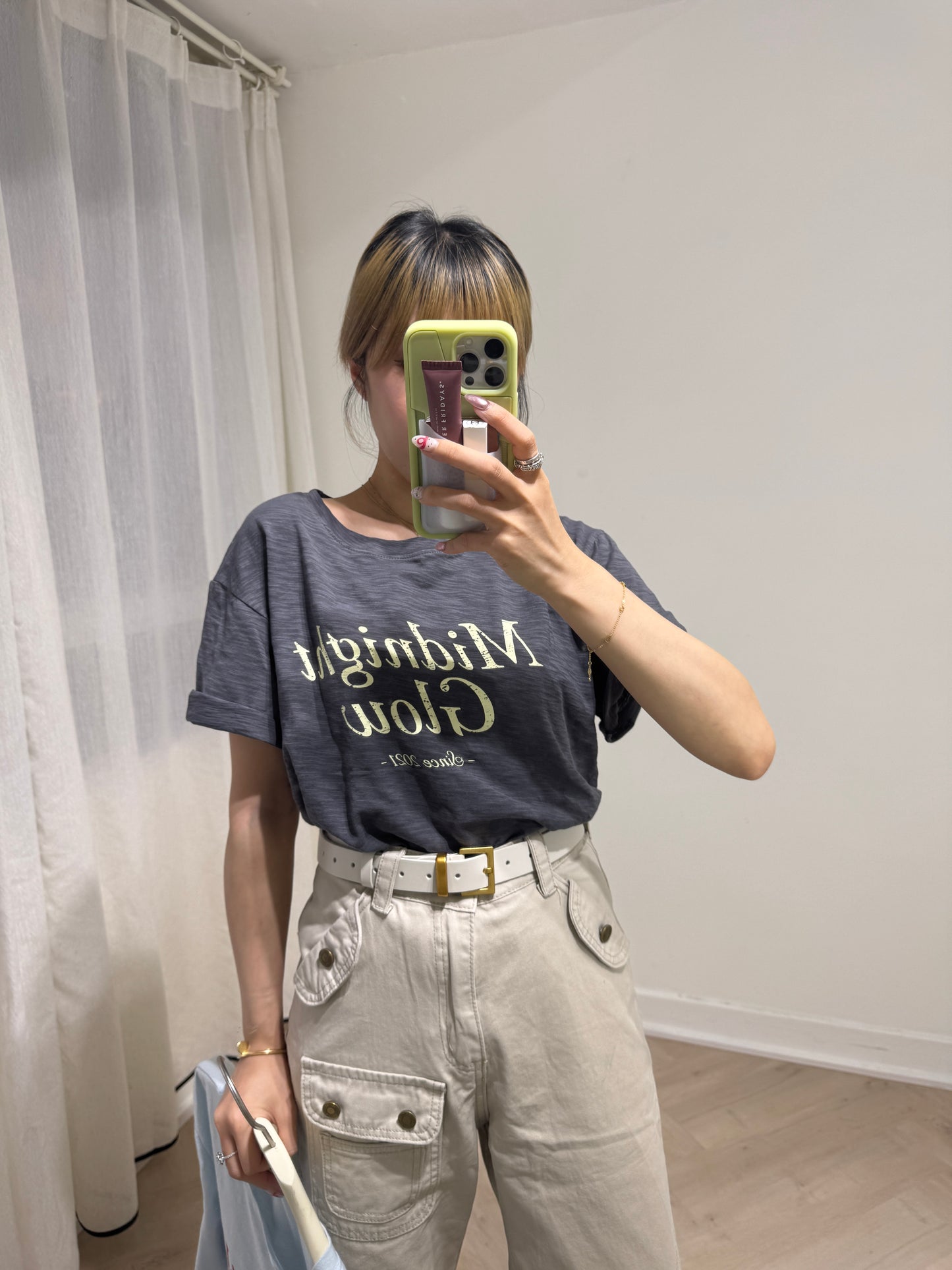擦色PRINT字TEE ( 黑/白/灰/紅 )