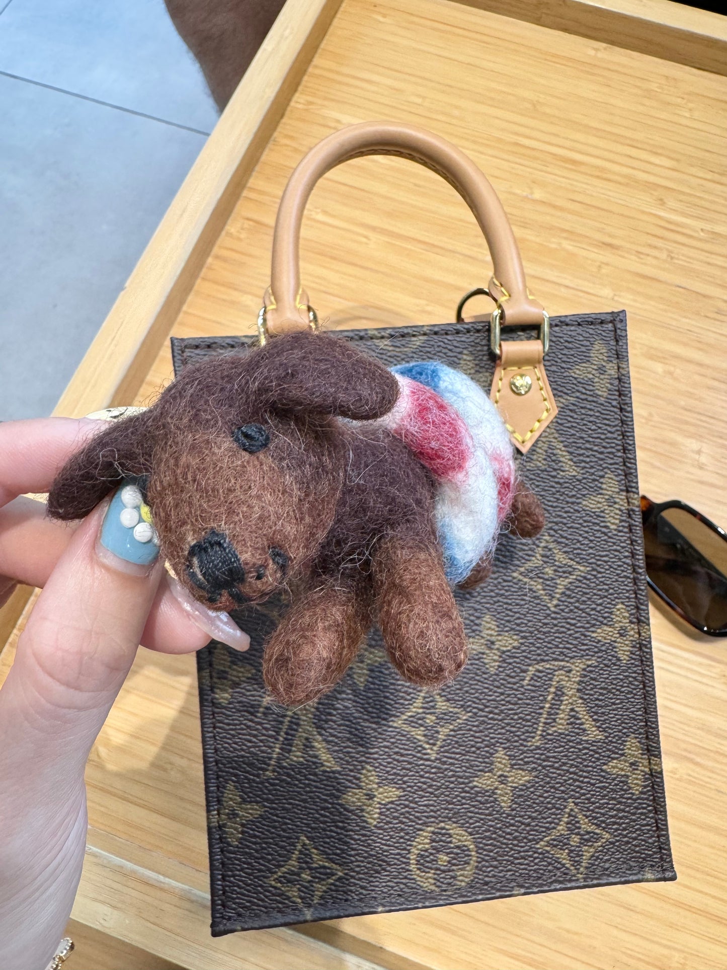 人手針氈臘腸狗救生圈匙扣