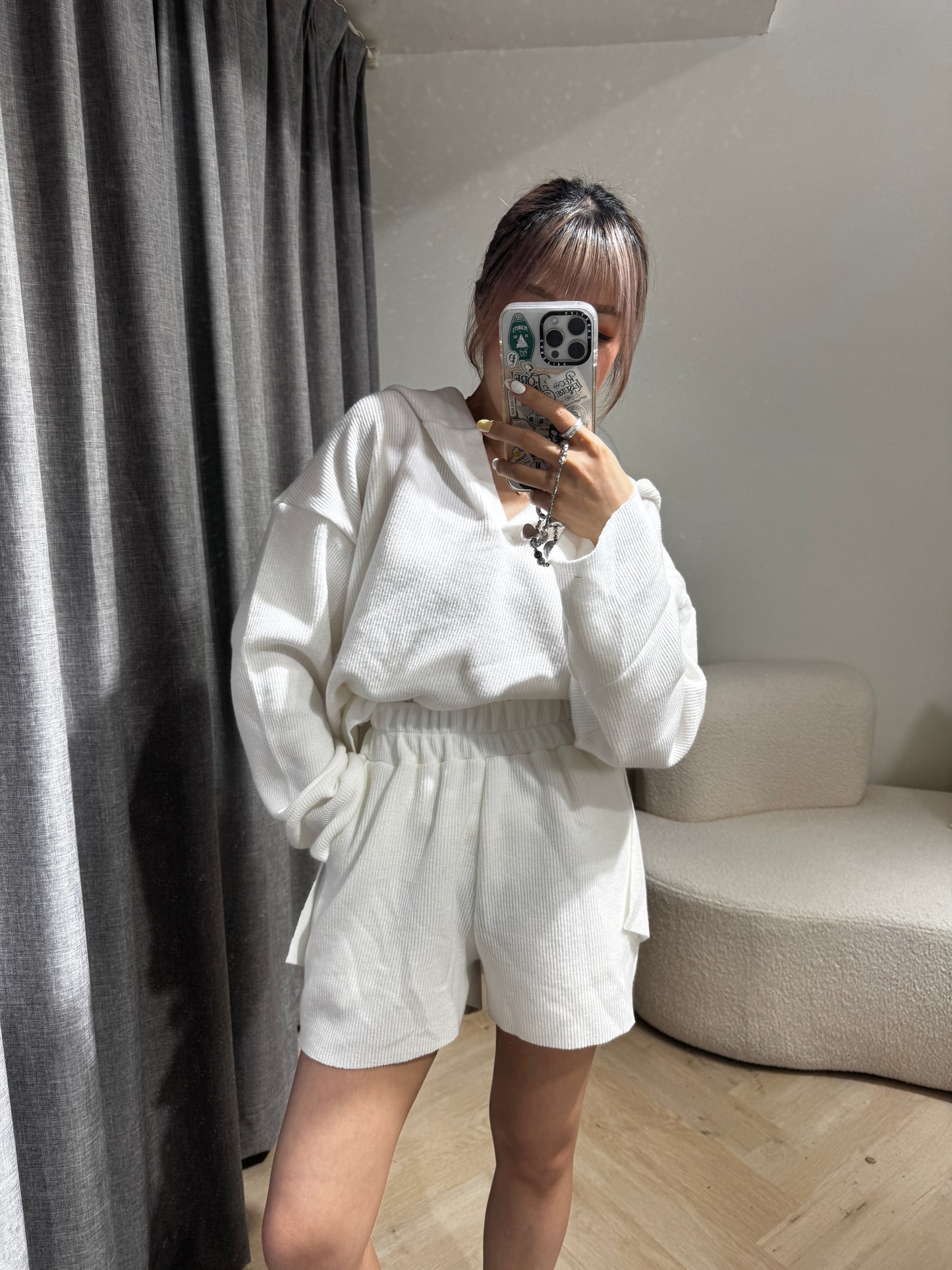 有帽衛衣 + 短褲套裝SET ( 五色 )