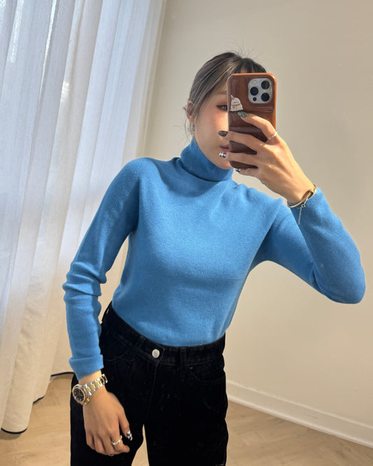 無縫樽領上衣 ( 黑/白/灰/藍 )