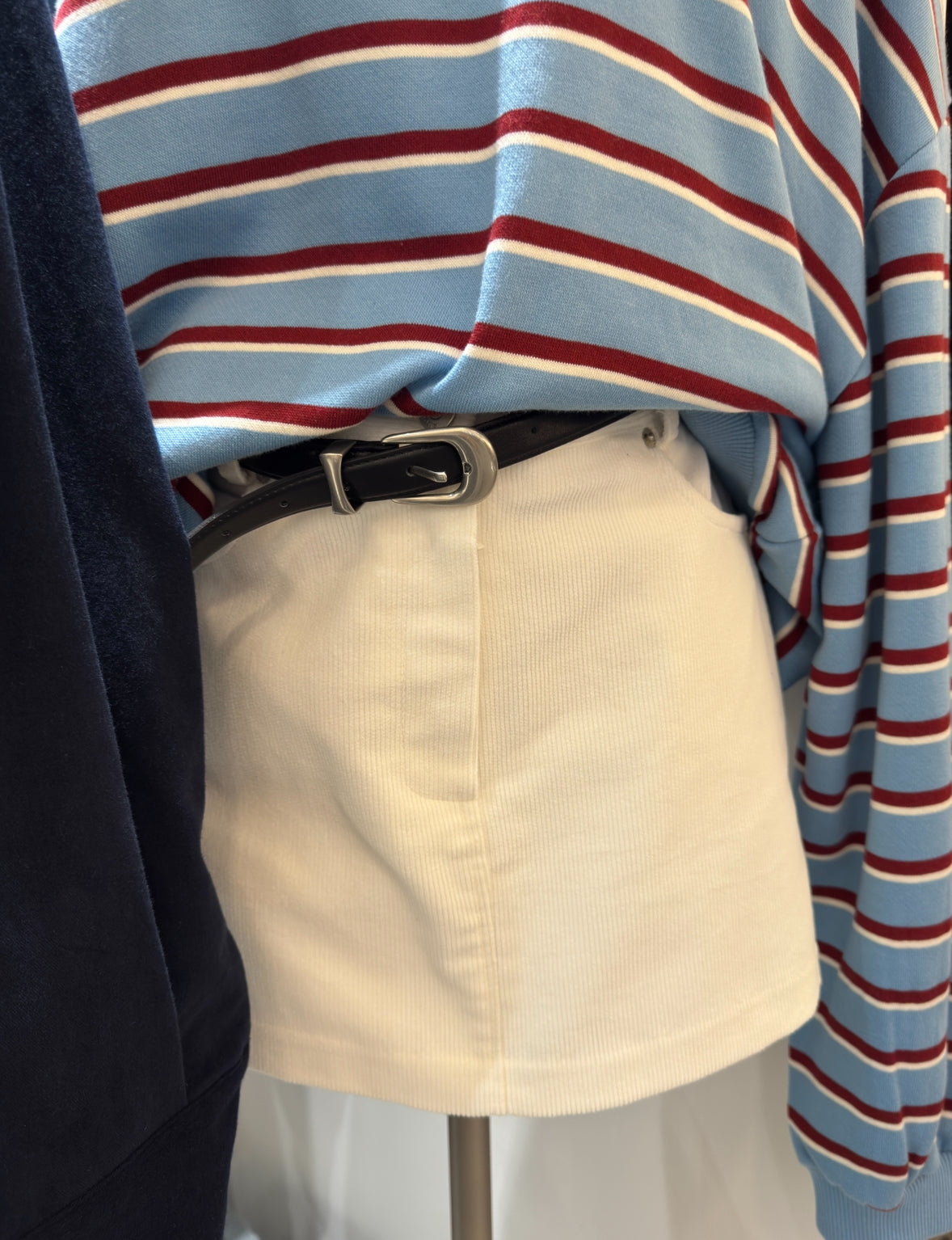 燈芯絨短裙 ( 粉/啡/白/黑 )