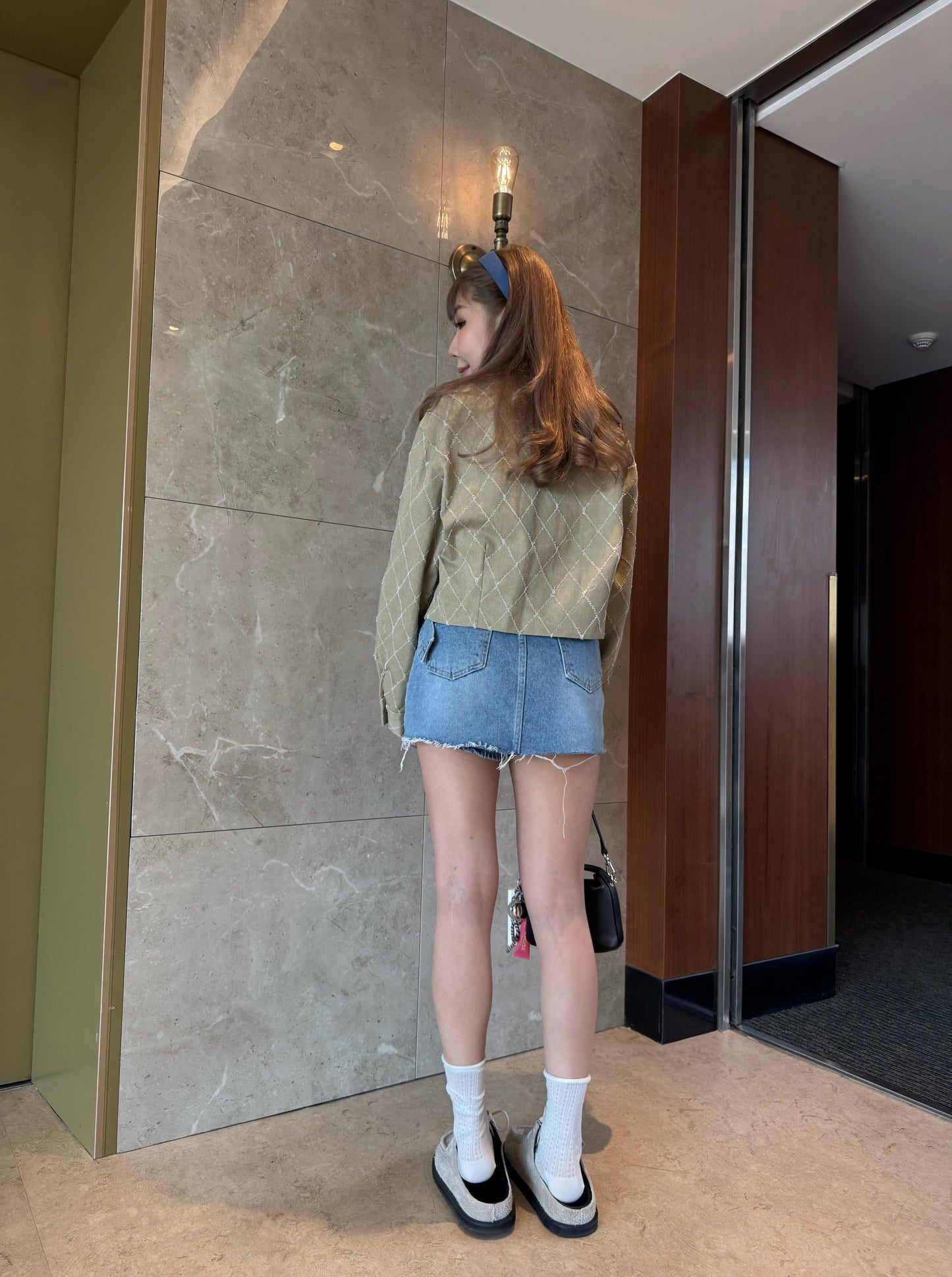 牛麂皮綁繩大頭拖鞋