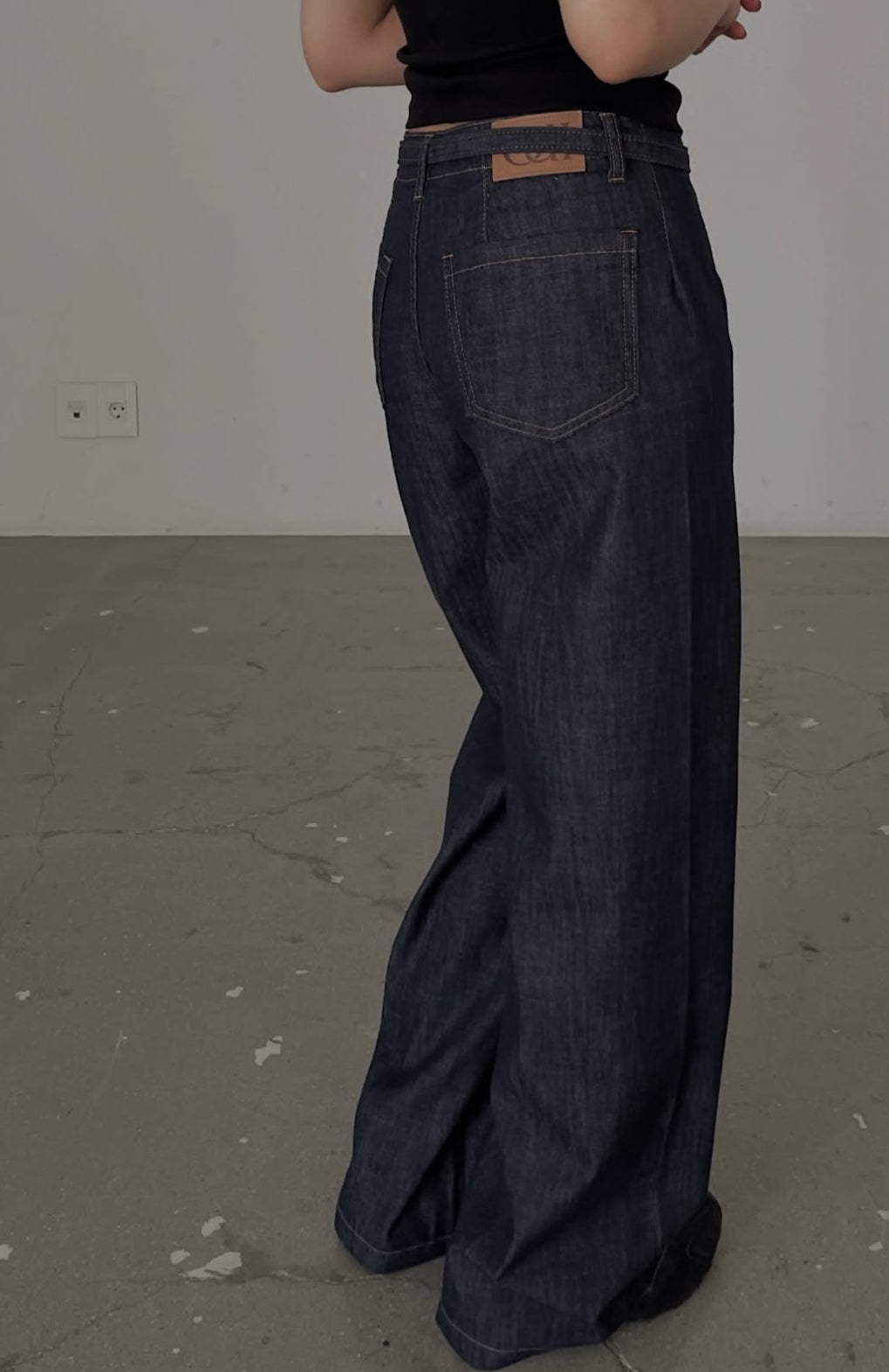 軟薄仿牛仔長褲 ( S/M/L )