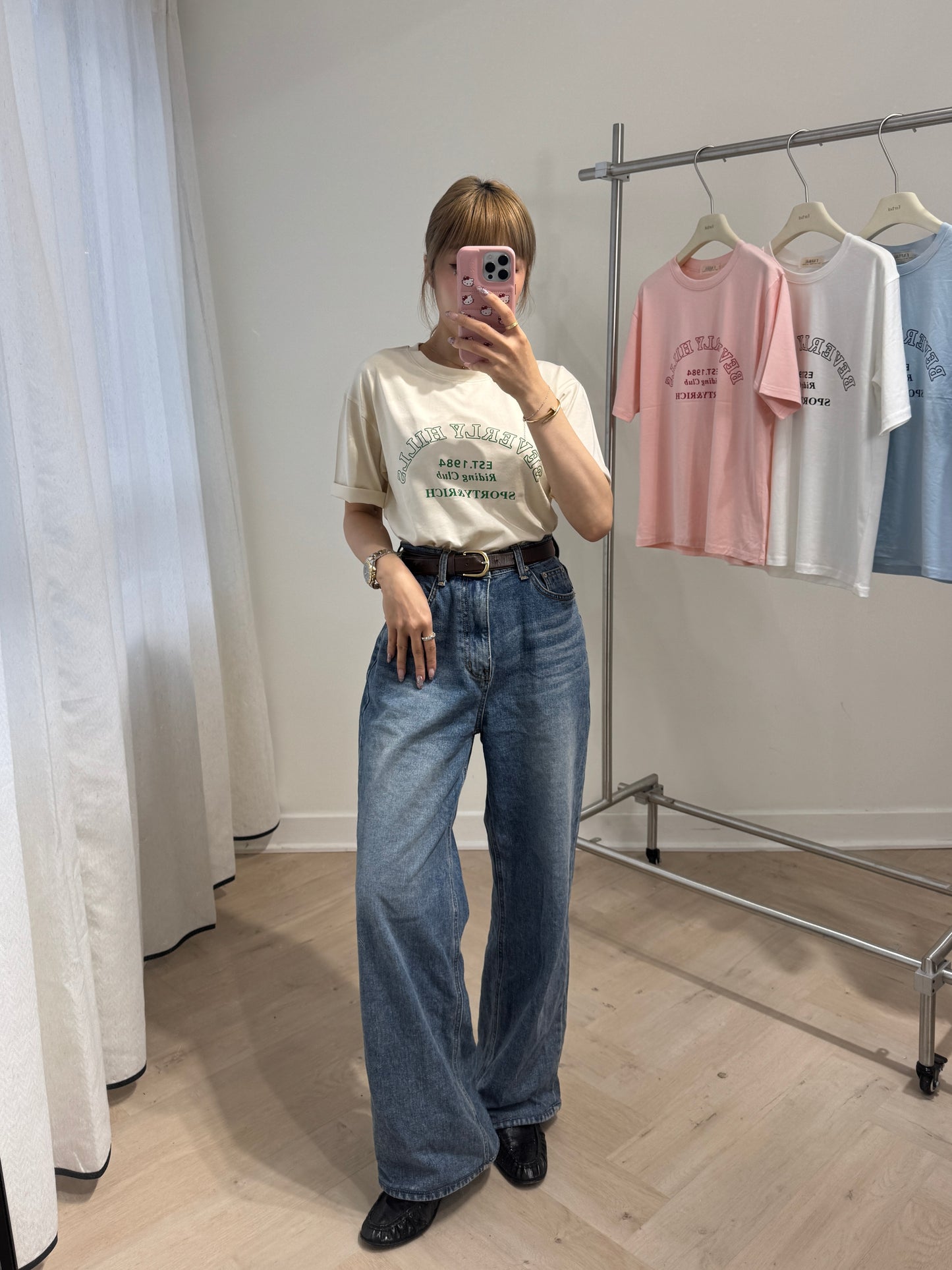 BEVERLY HILLS TEE ( 粉/黃/藍/白 )