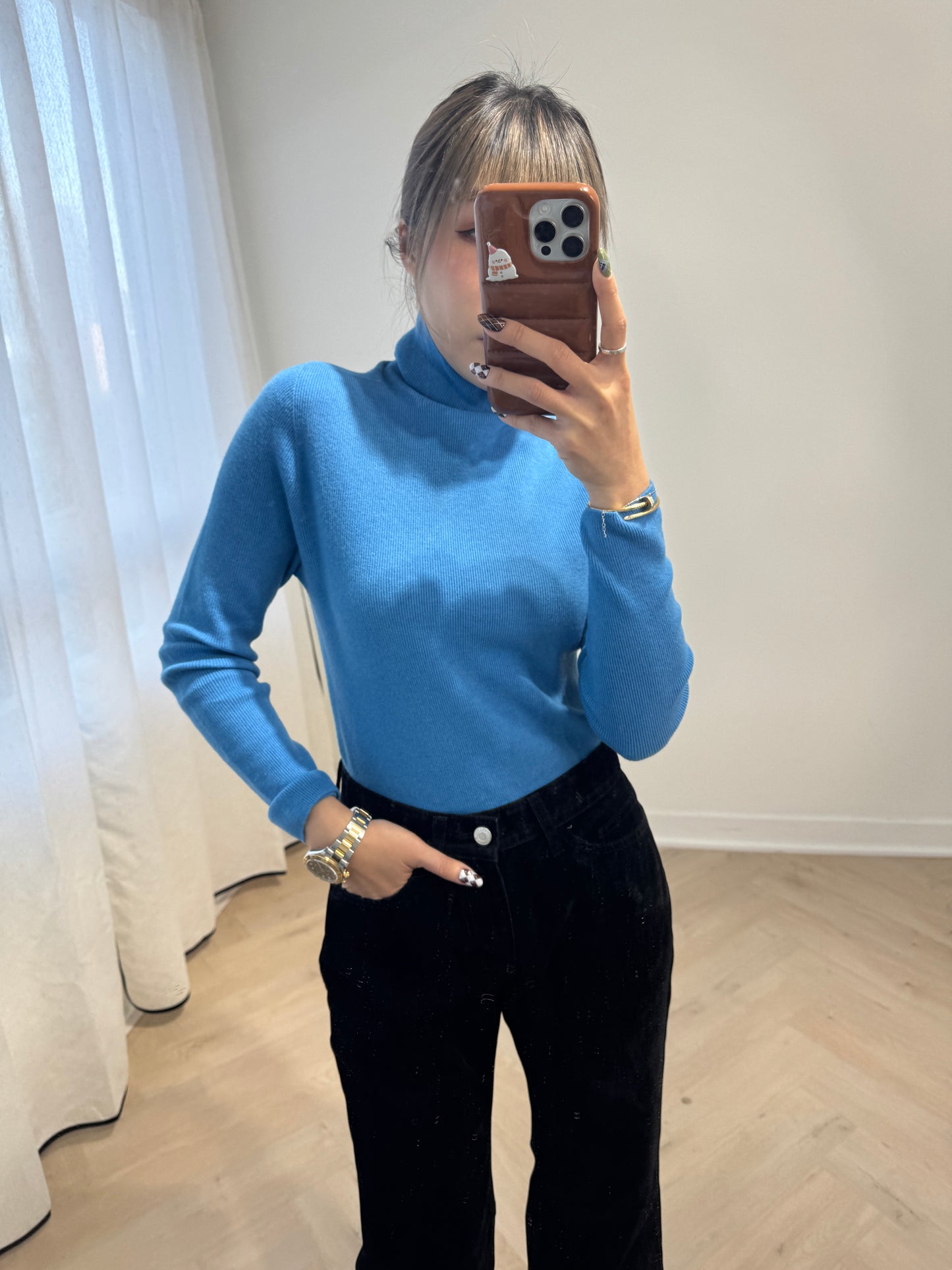 無縫樽領上衣 ( 黑/白/灰/藍 )