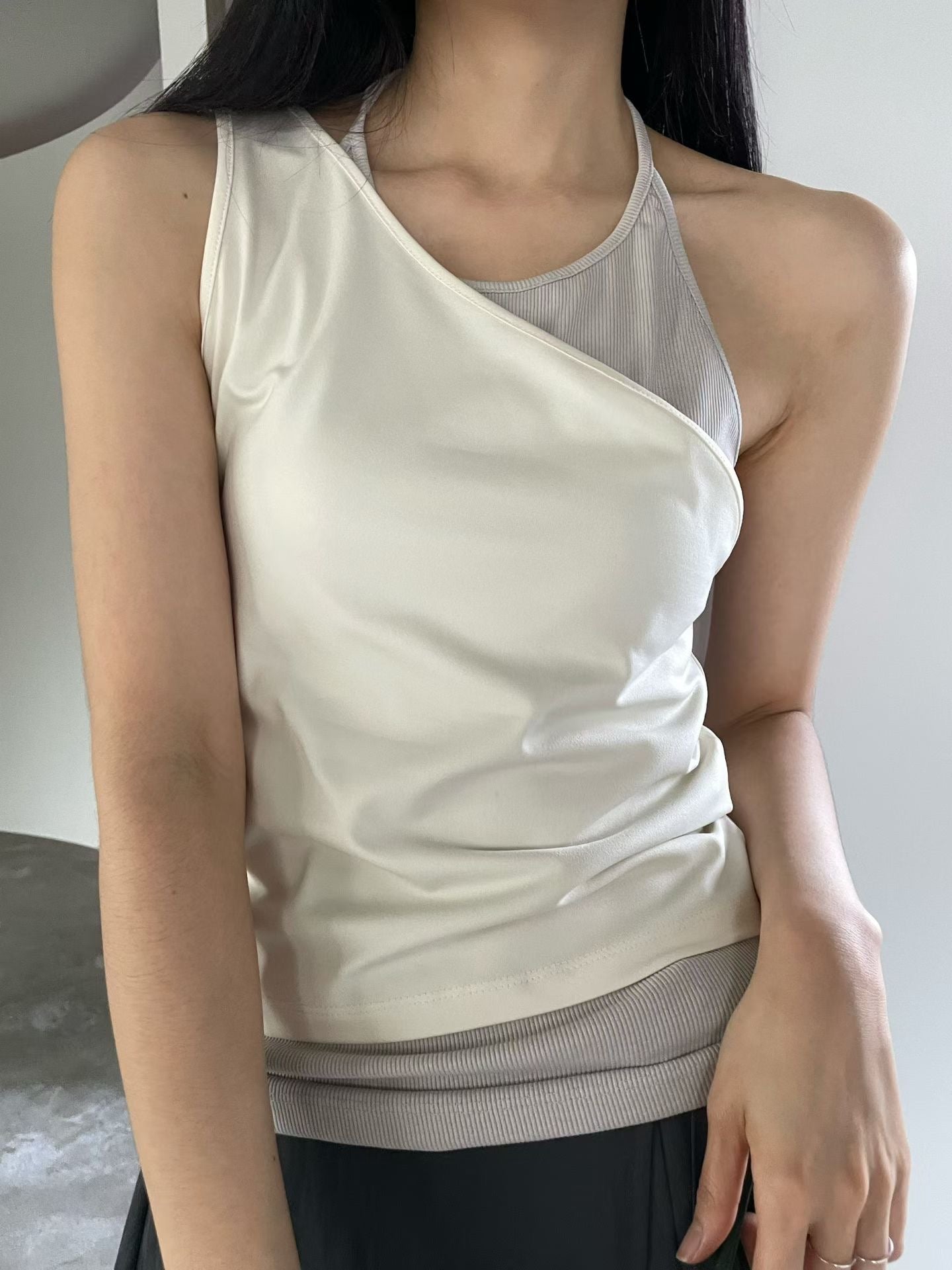 兩件套拼色背心套裝 ( 五色 )