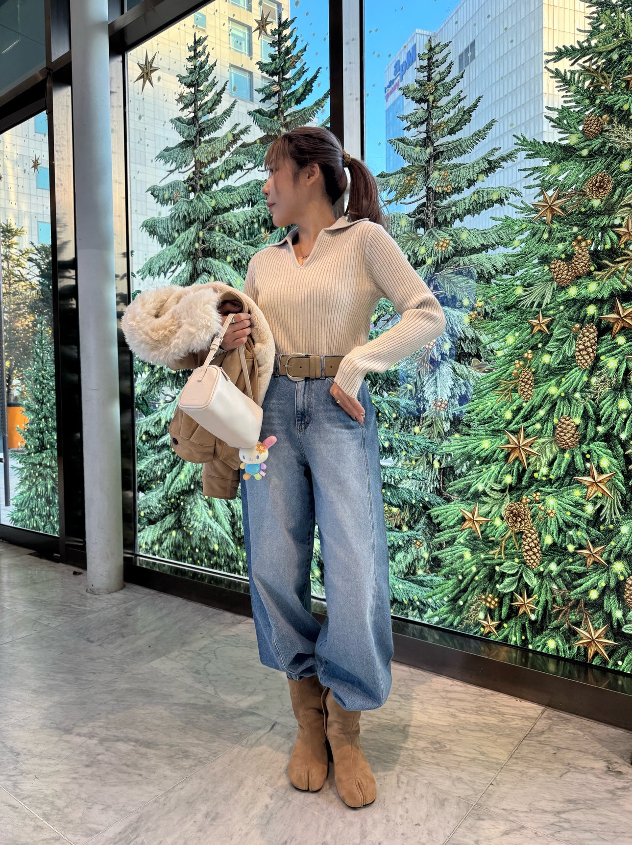 暗直紋POLO上衣 ( 米杏/深啡/深灰 )