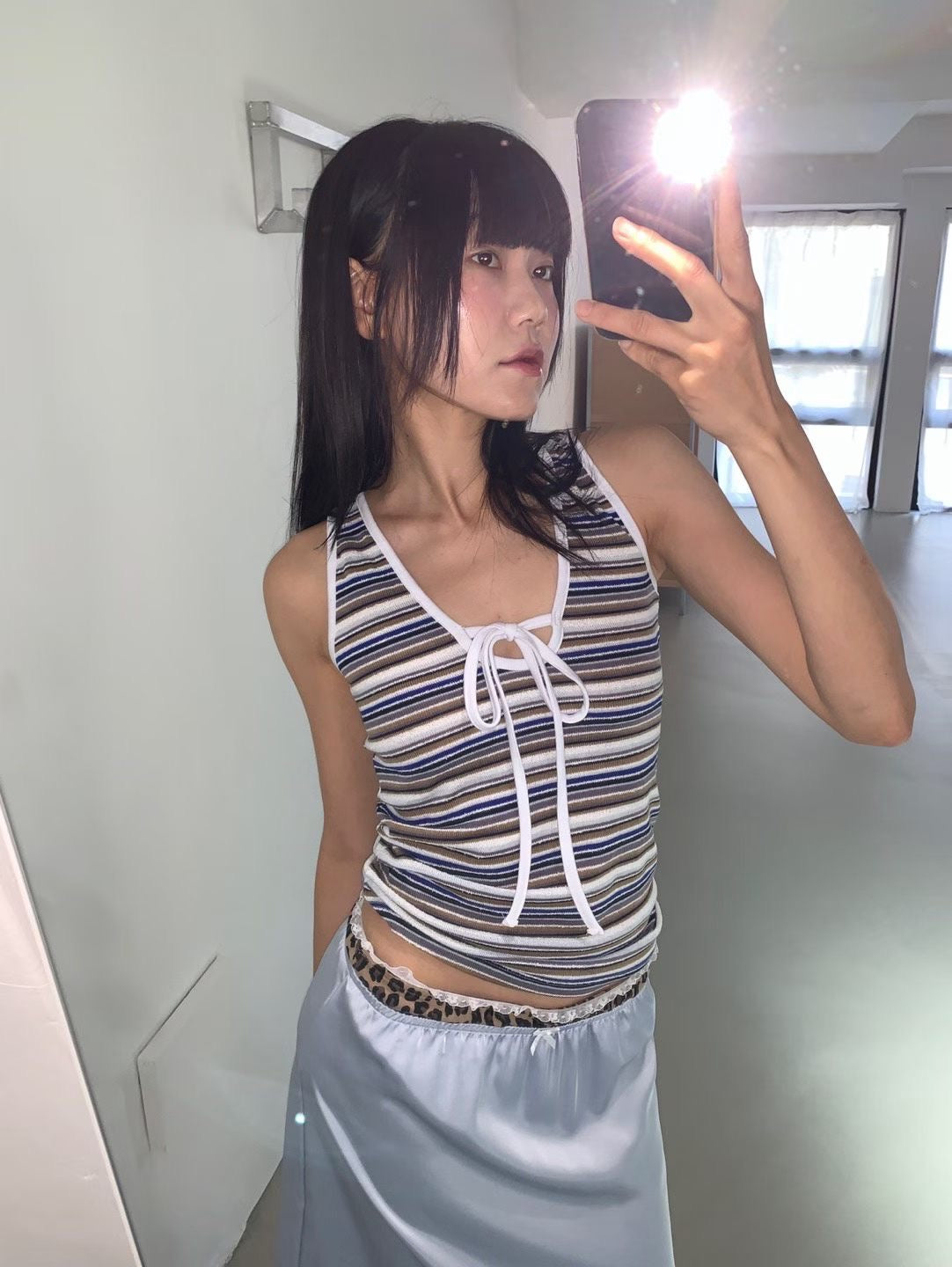 彩色間條背心