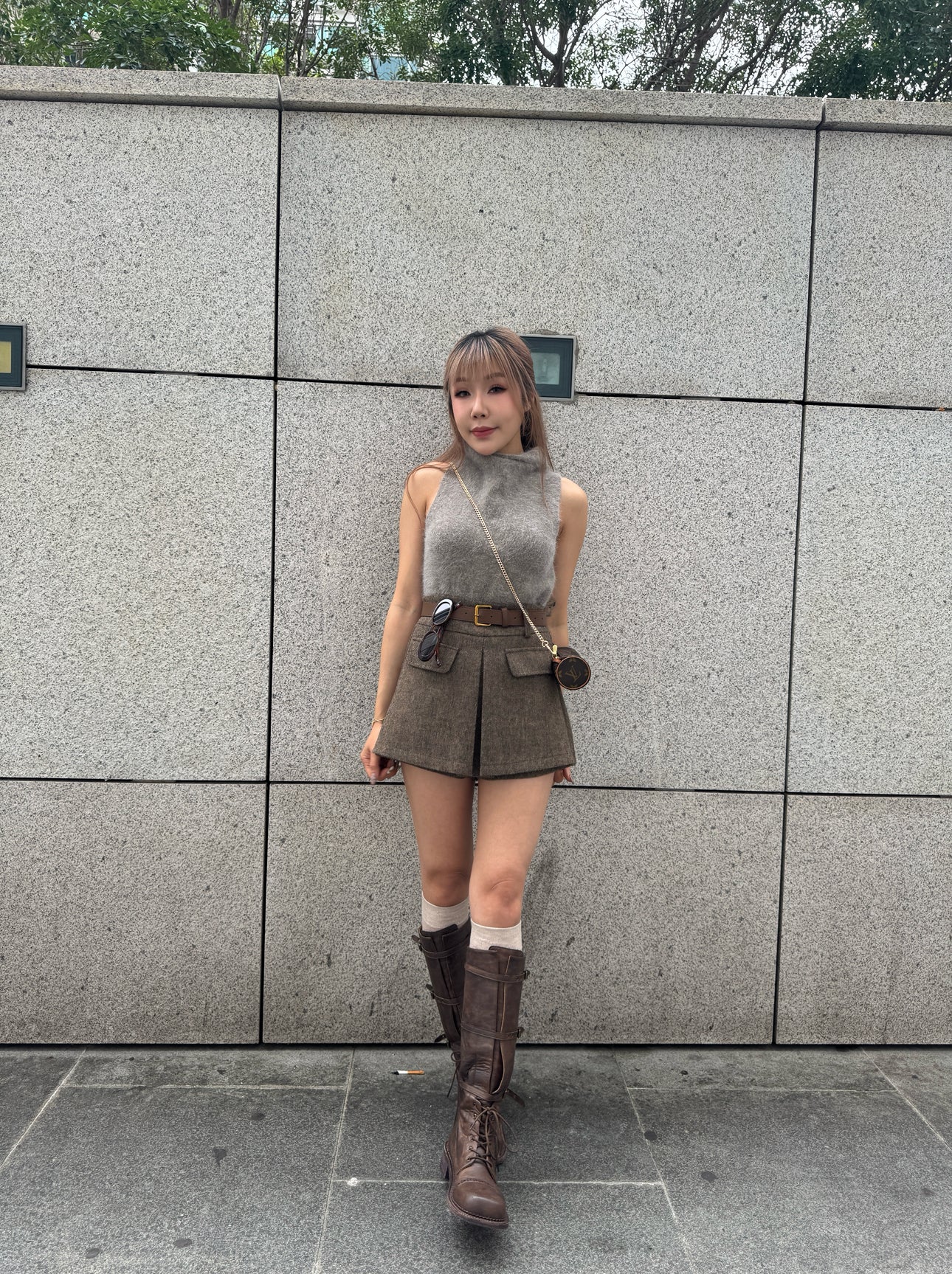 羊毛堆堆企領上衣 ( 白/杏/酒紅 )