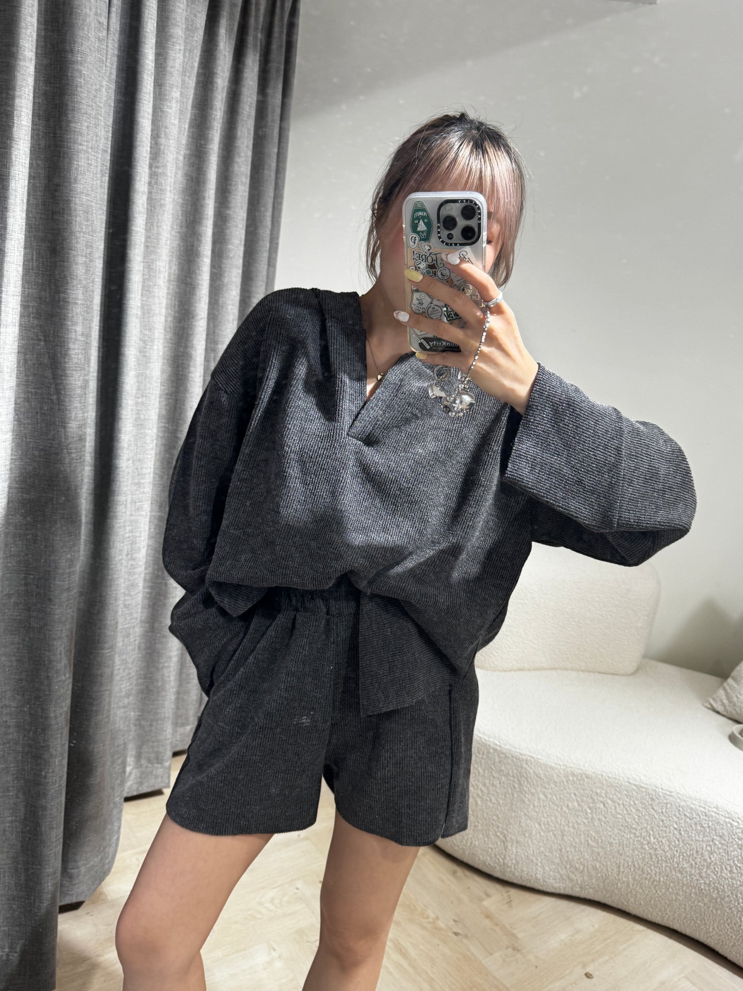 有帽衛衣 + 短褲套裝SET ( 五色 )