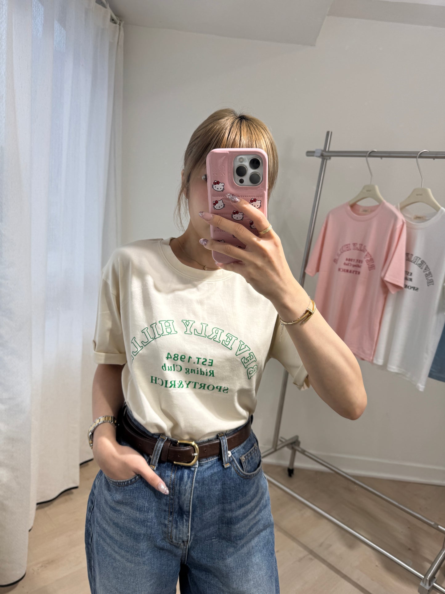BEVERLY HILLS TEE ( 粉/黃/藍/白 )