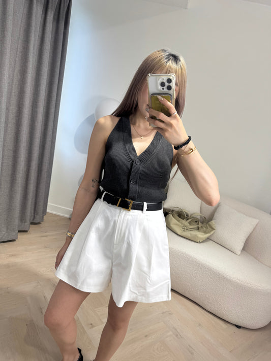 斜布料短西褲 ( 五色 )