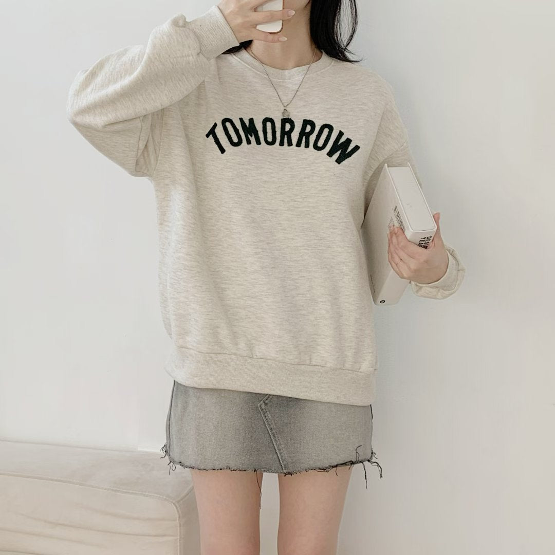 毛線圈TOMORROW衛衣 ( 黑/淺灰/藍 )