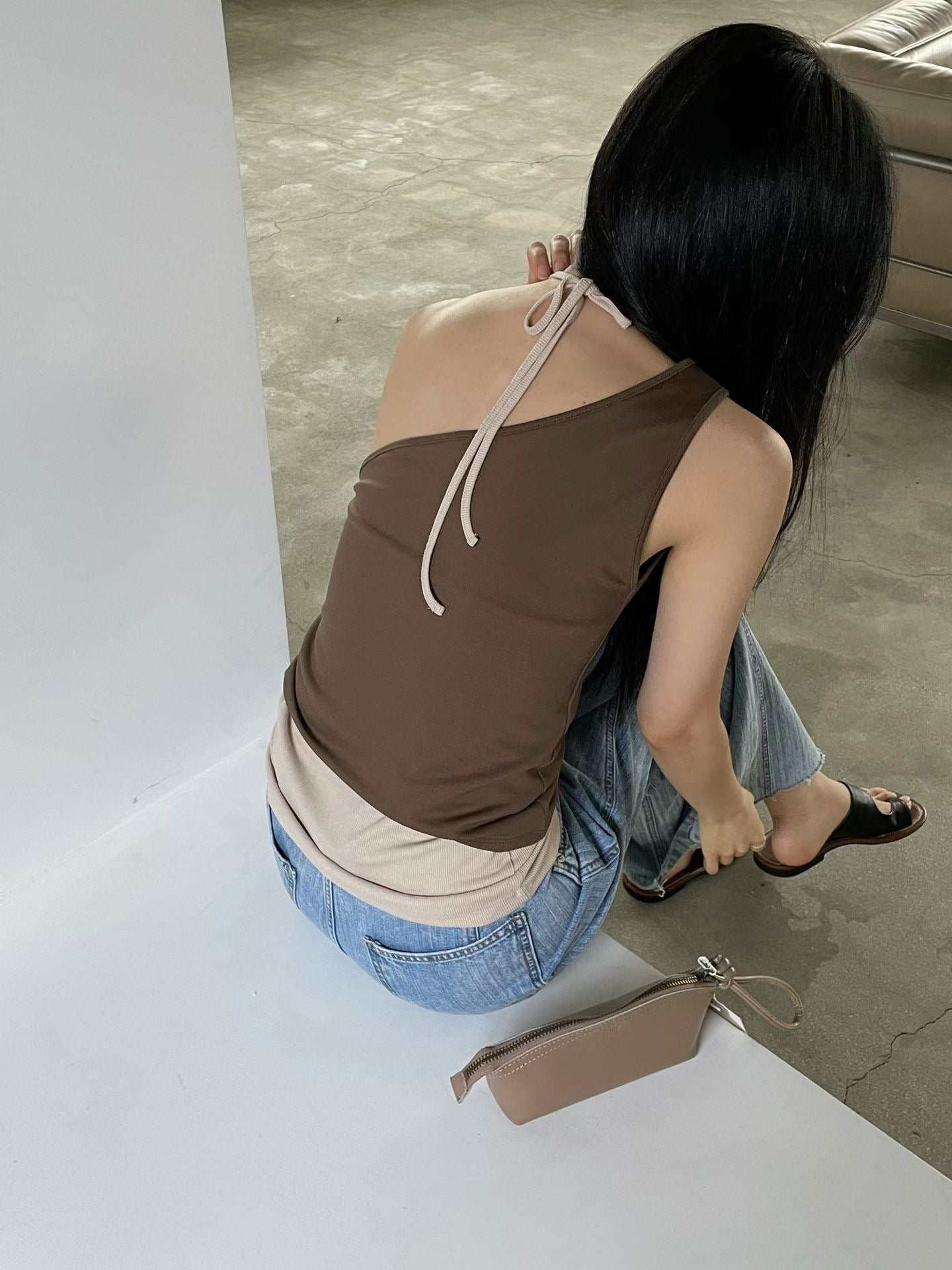 兩件套拼色背心套裝 ( 五色 )