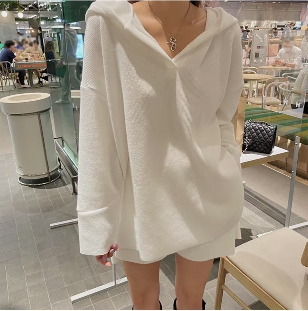 有帽衛衣 + 短褲套裝SET ( 五色 )