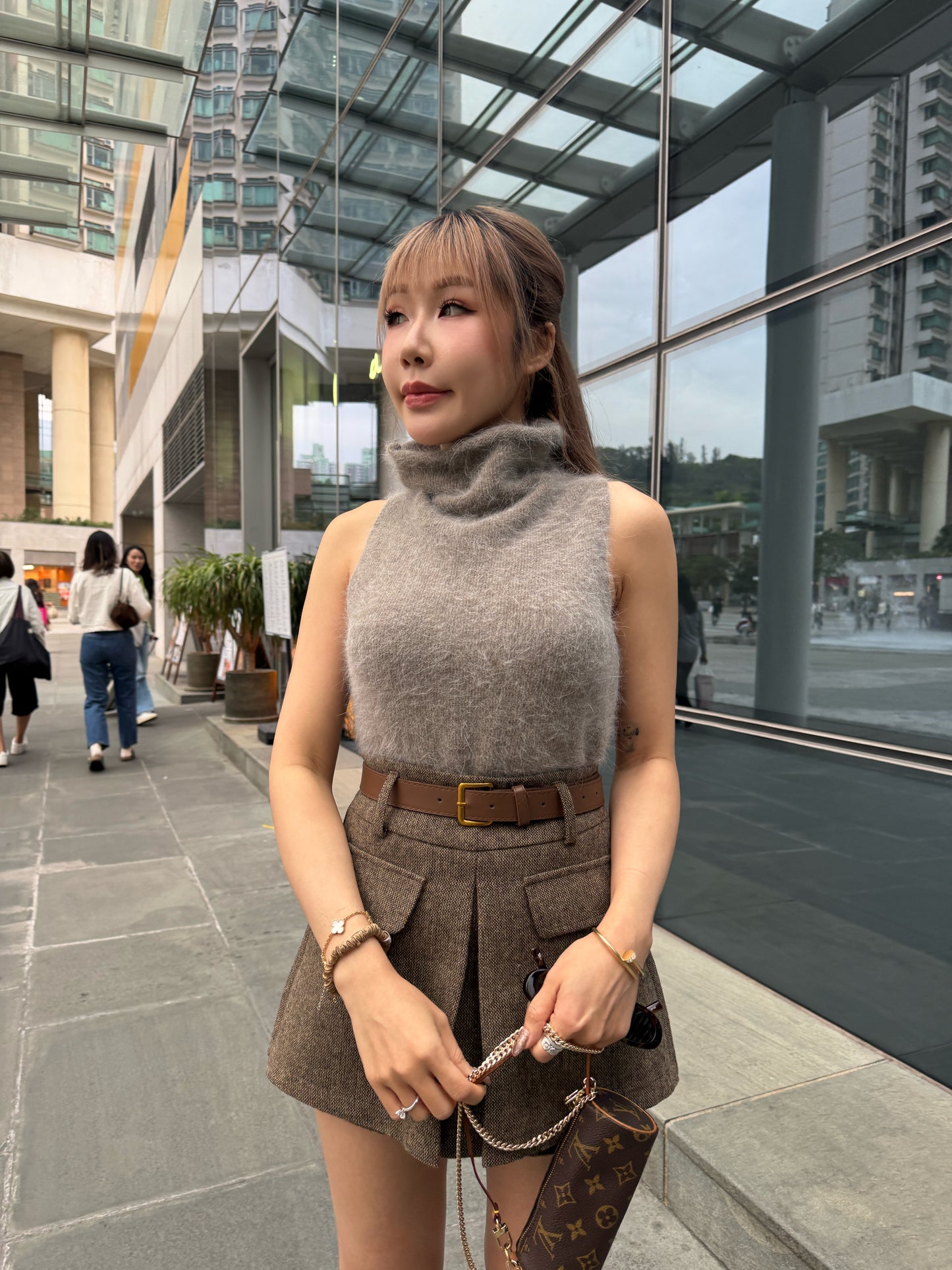 羊毛堆堆企領上衣 ( 白/杏/酒紅 )