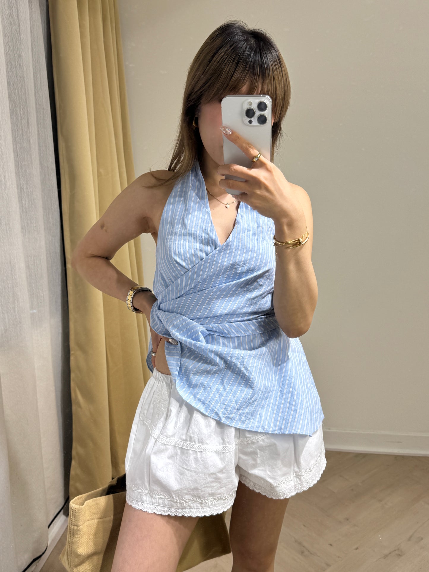 精緻刺繡LACE邊低腰短褲