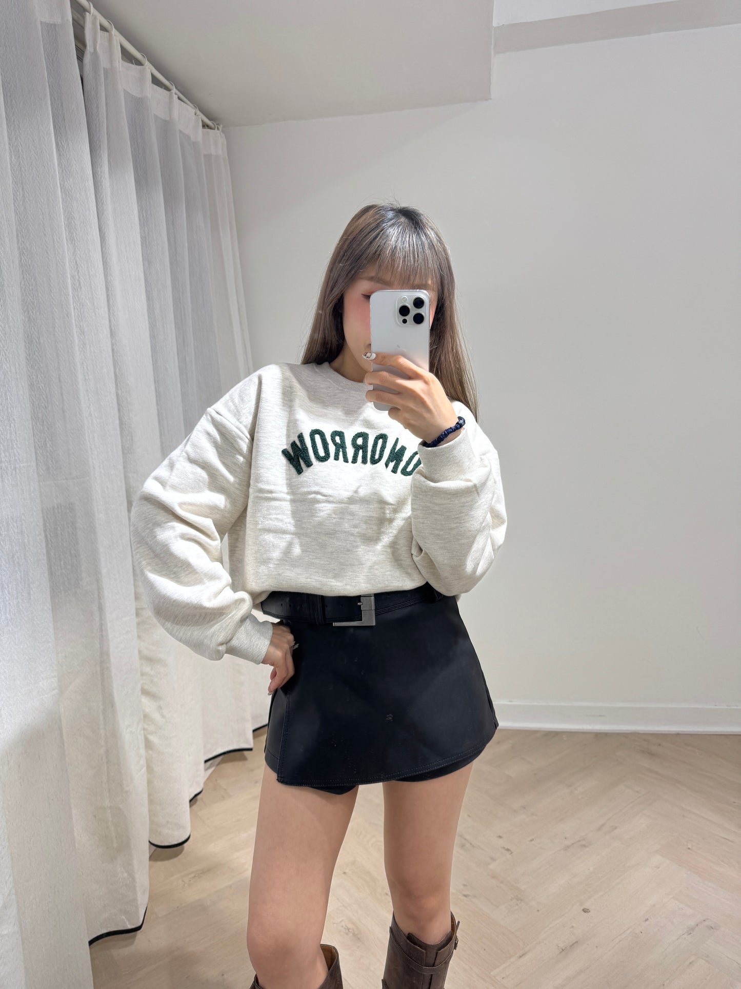 毛線圈TOMORROW衛衣 ( 黑/淺灰/藍 )