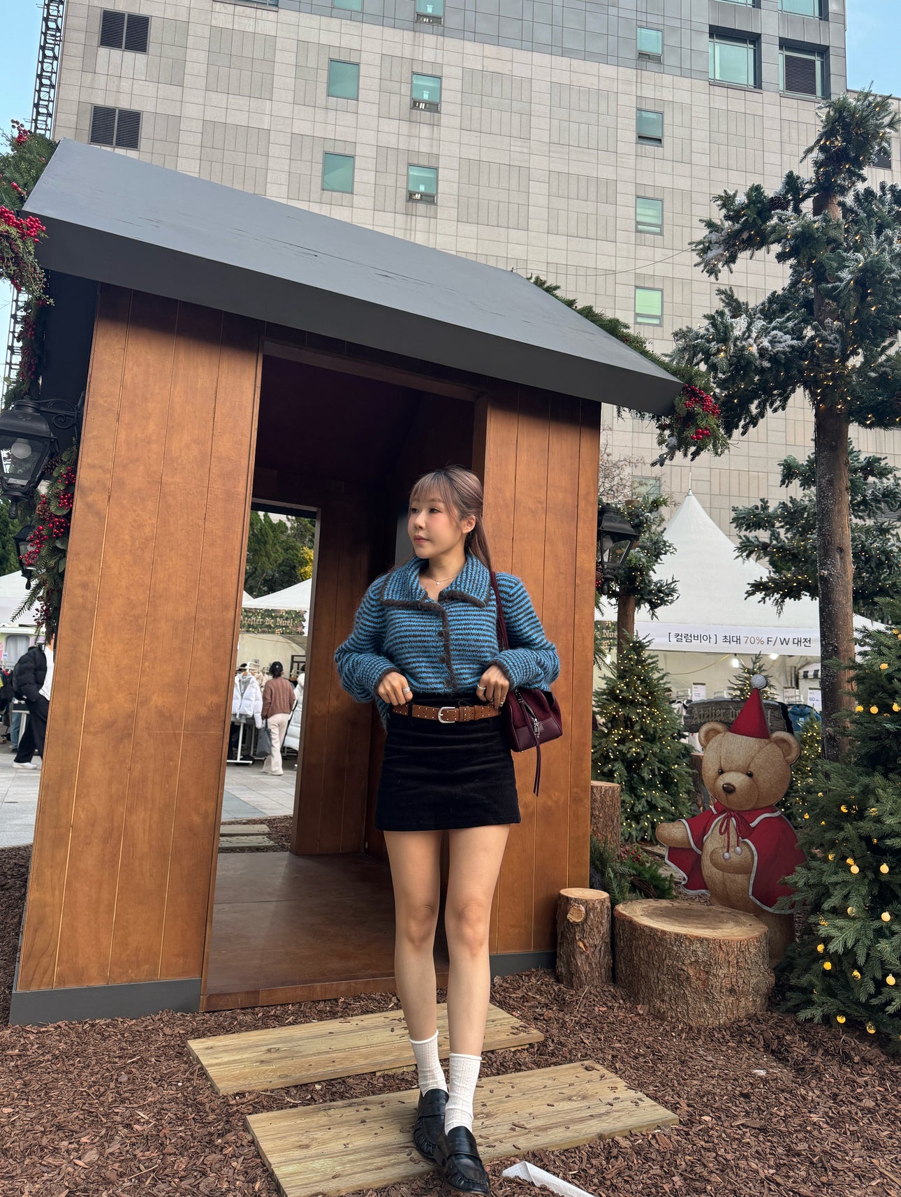 藍啡間有領上衣外套