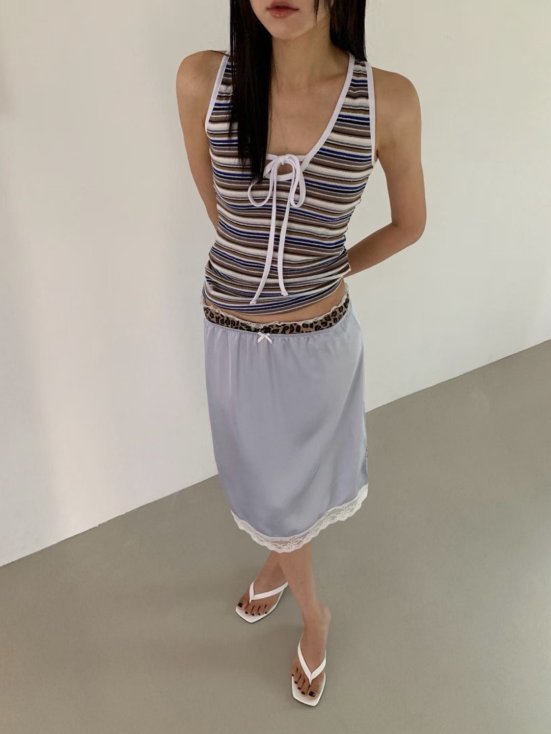 彩色間條背心