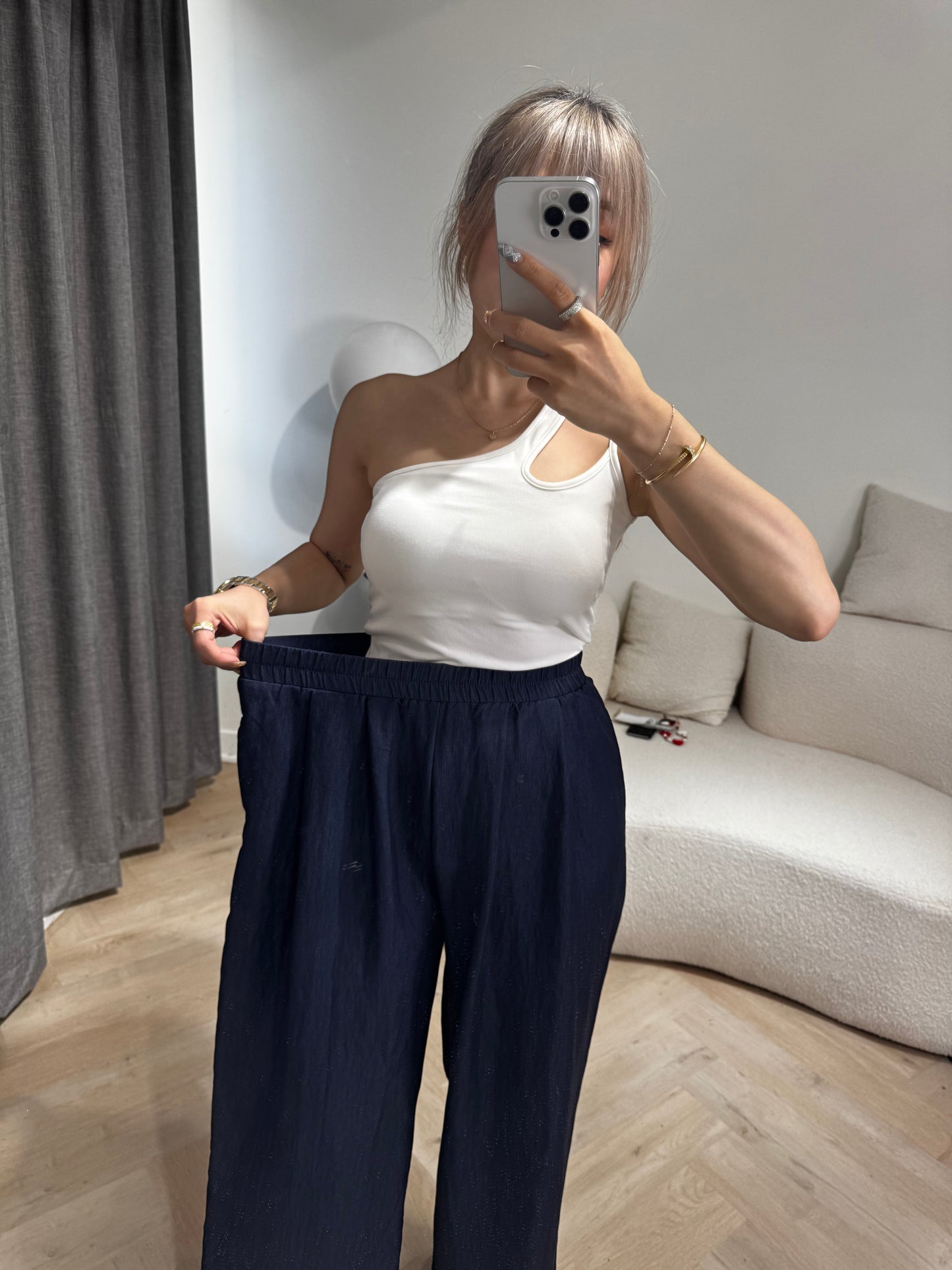 牛仔背心 + 長褲套裝SET ( 深/淺 )