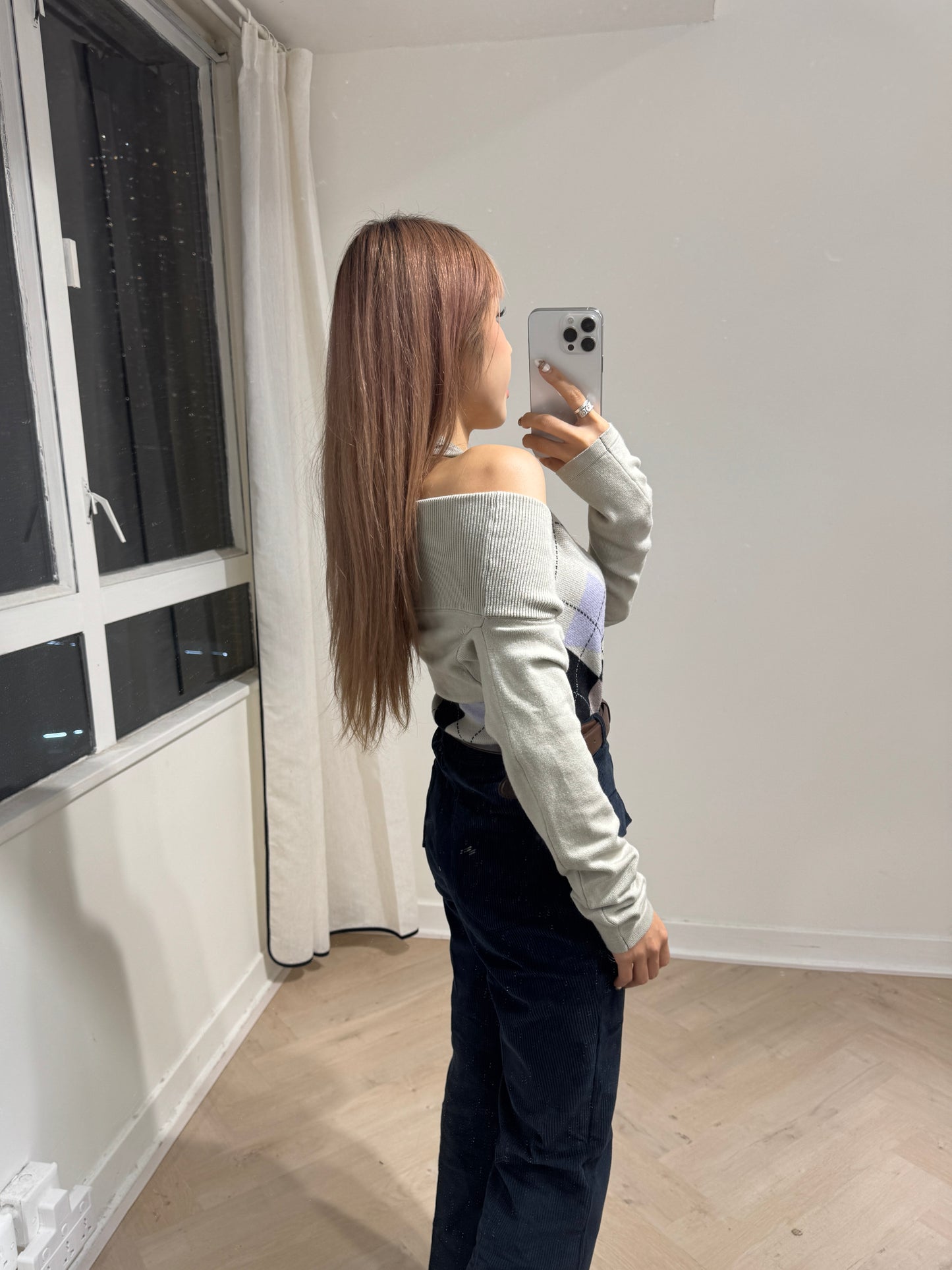 鼠尾草綠菱格套裝