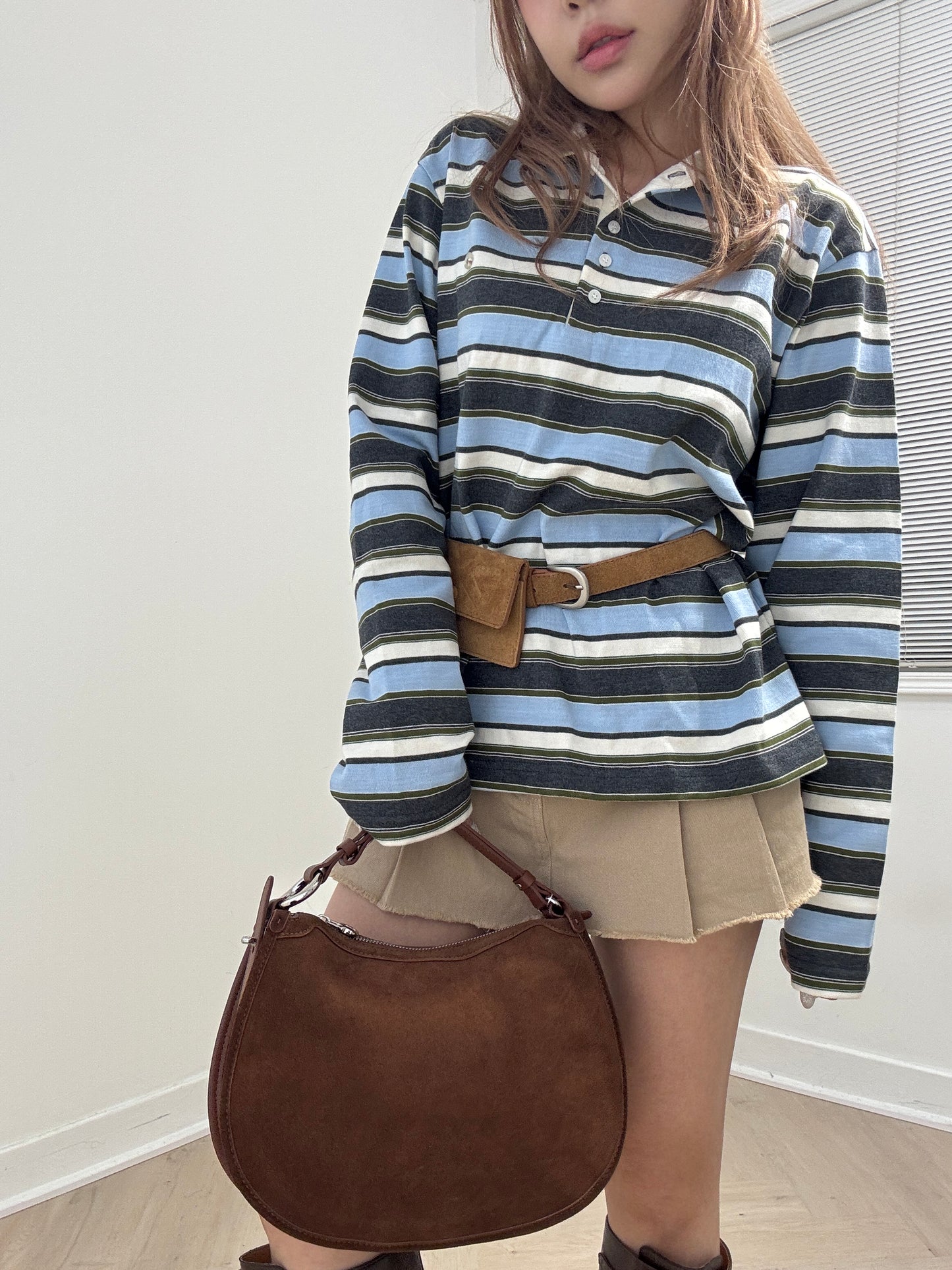 兩面真皮材質半月袋 ( 深/淺 ) 三種背法