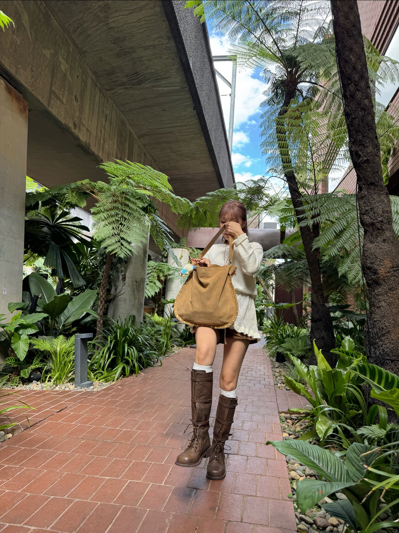 三間幼BELT長BOOT ( 啡/黑 )