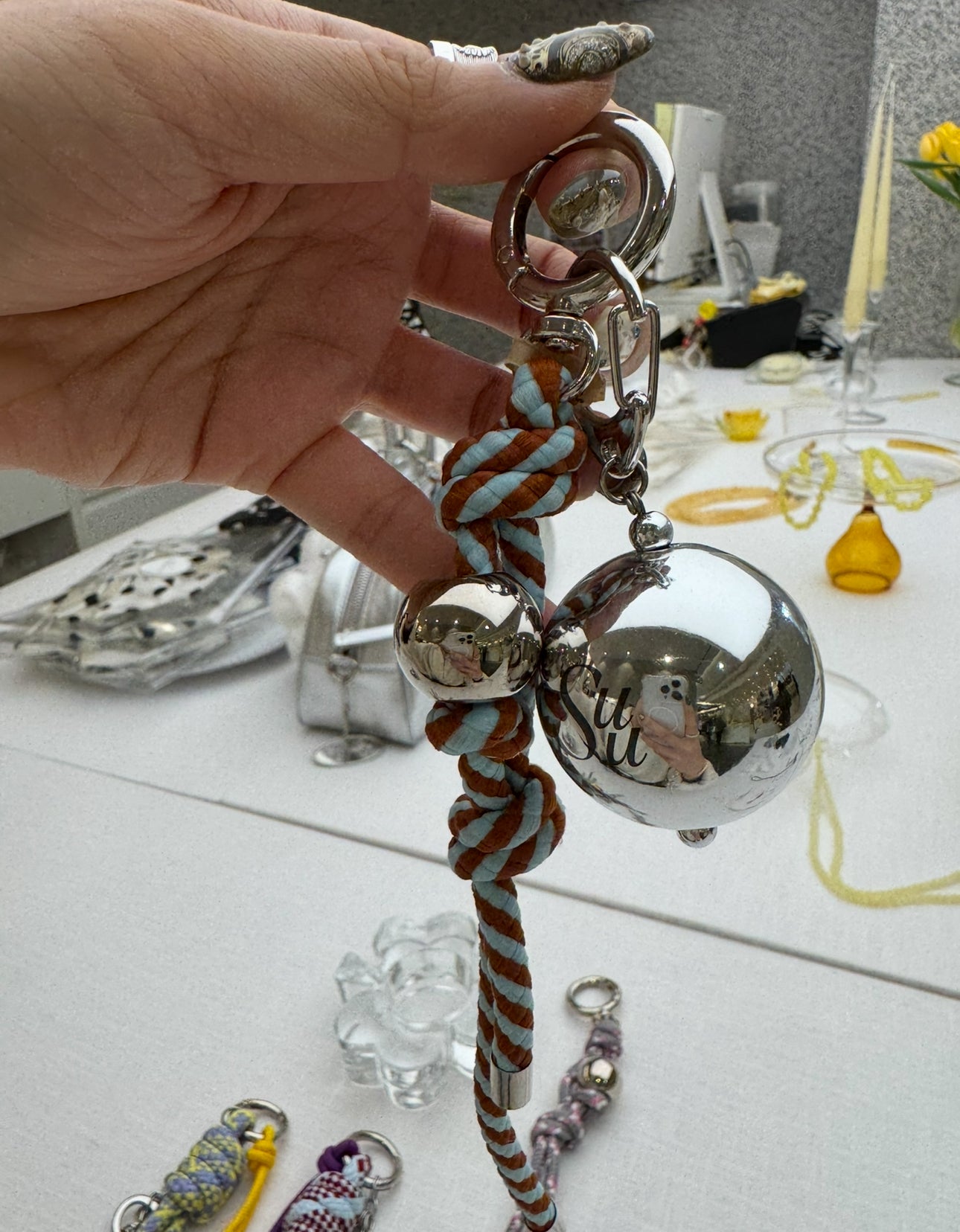 尼龍銀波波KEY CHAIN ( 可分開買 )