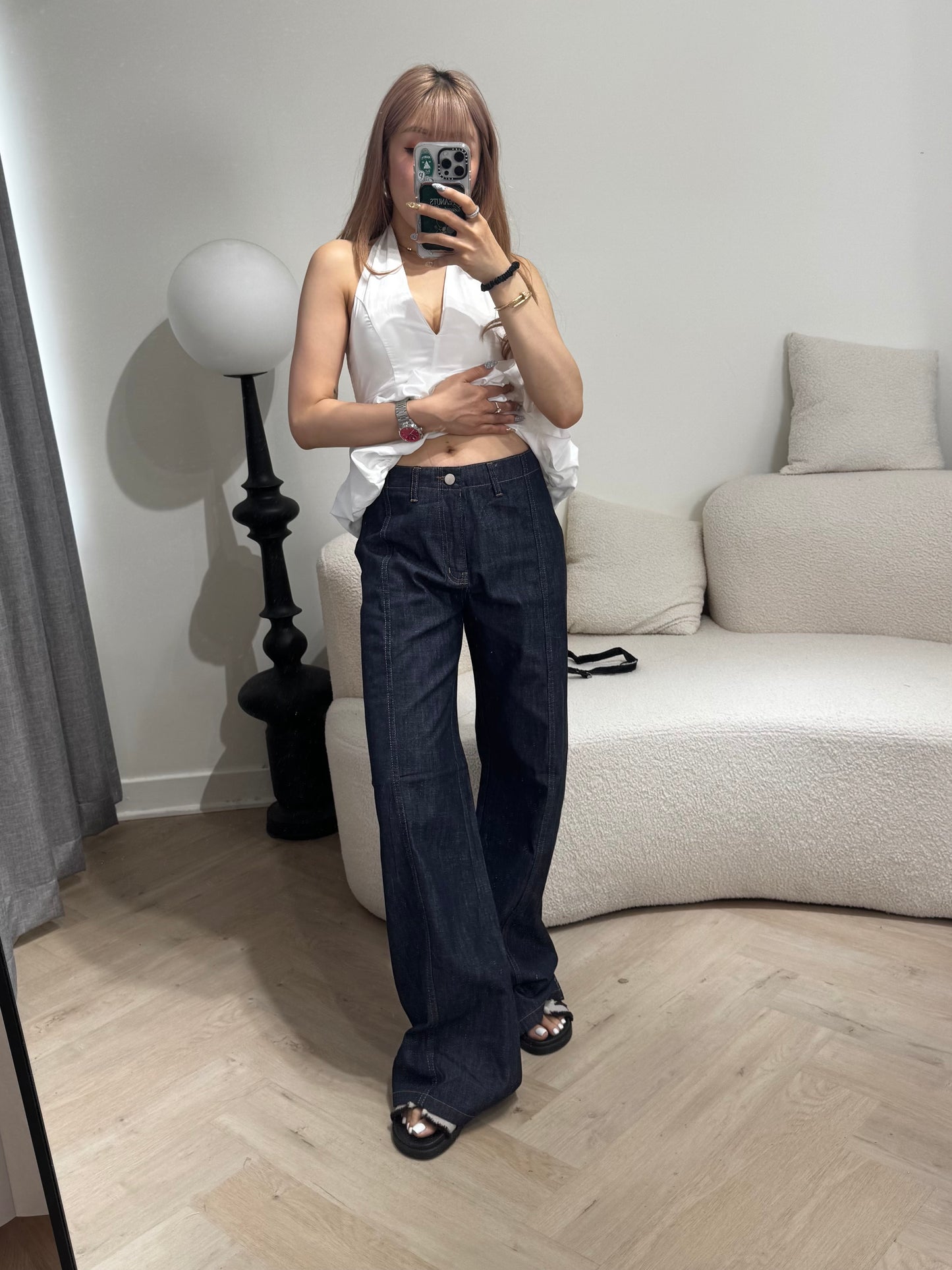 軟薄仿牛仔長褲 ( S/M/L )