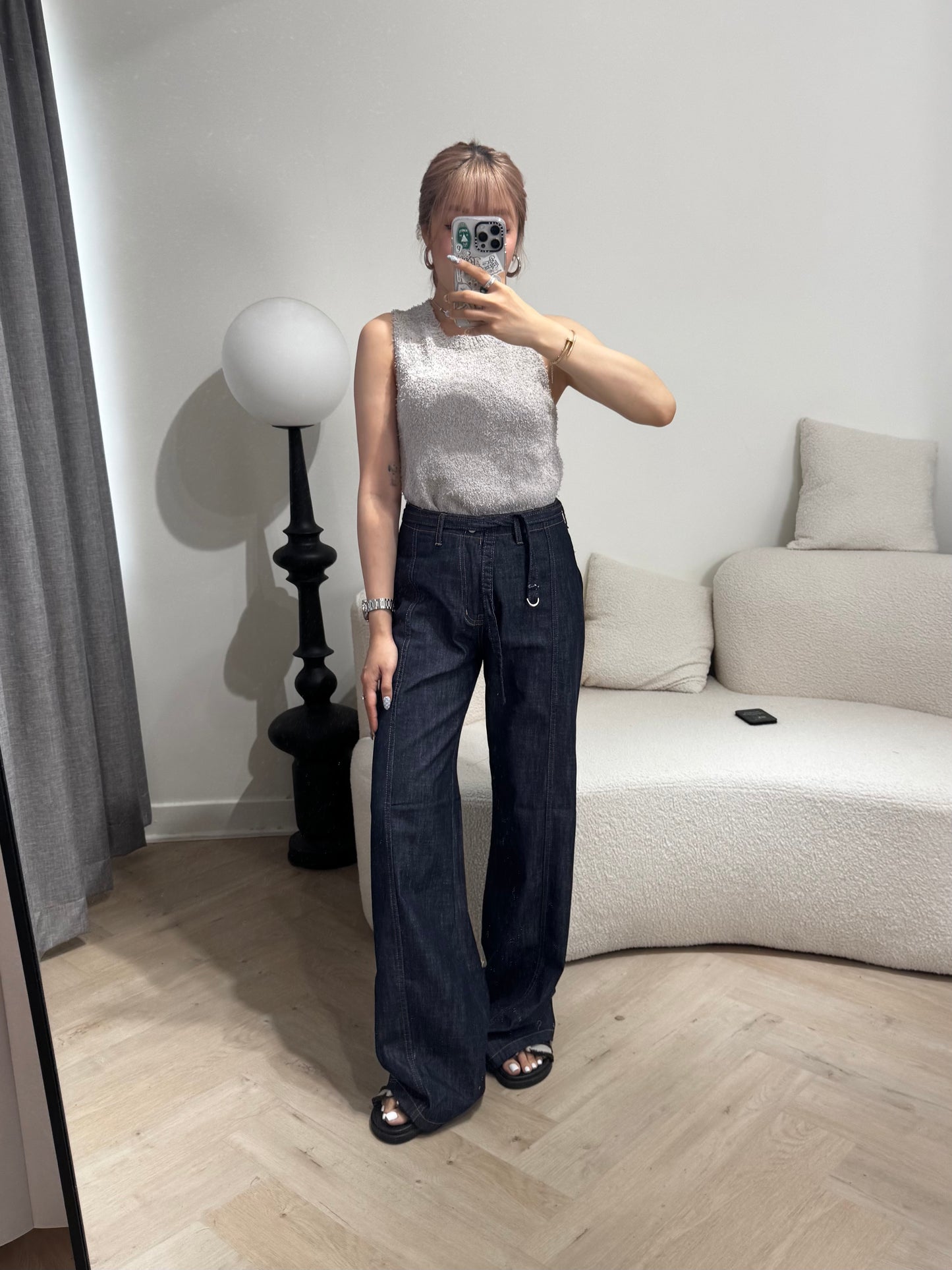 軟薄仿牛仔長褲 ( S/M/L )